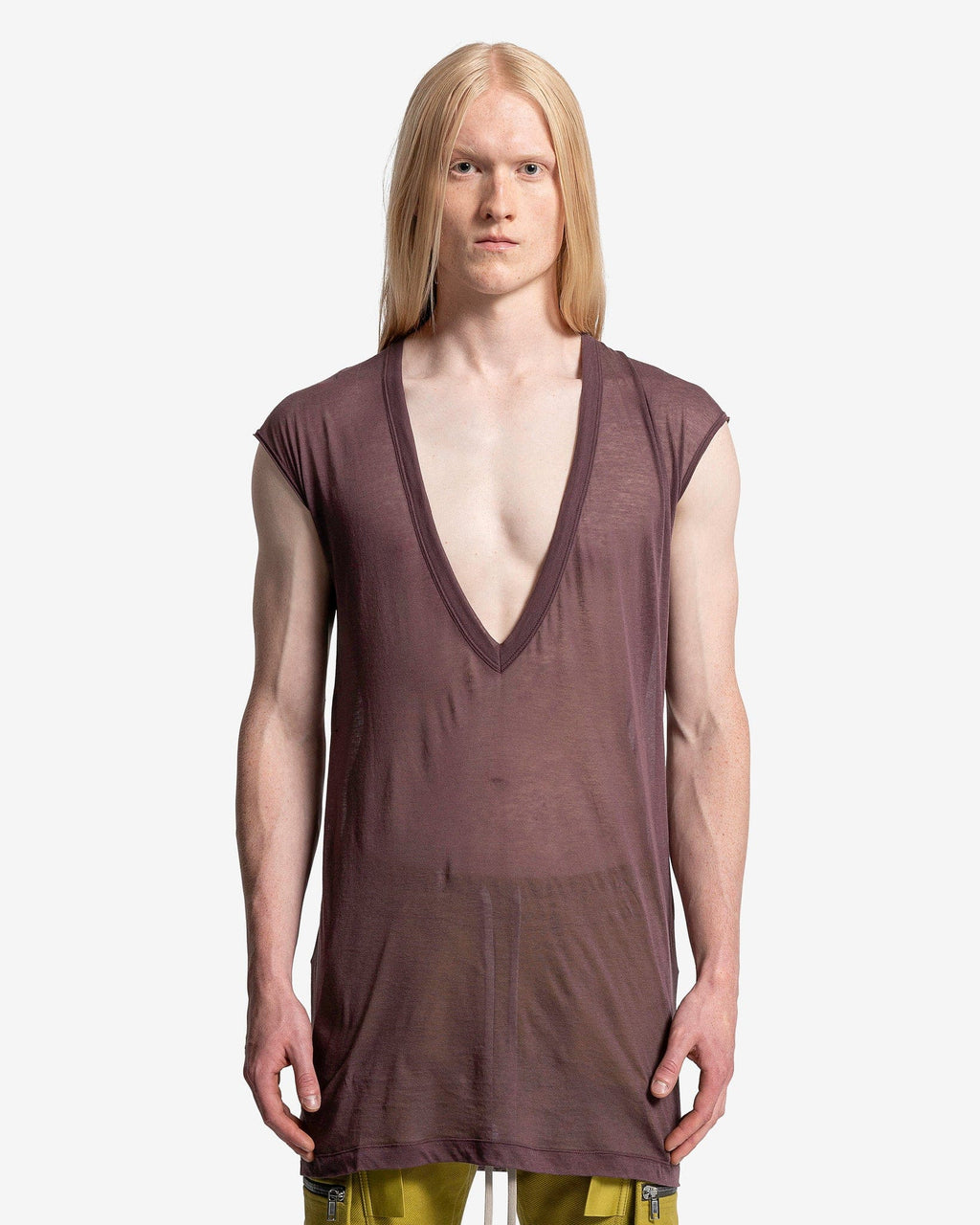 Dylan T-Shirt In Amethyst Rick owens оригінал – Купити в Україні – боковий вид