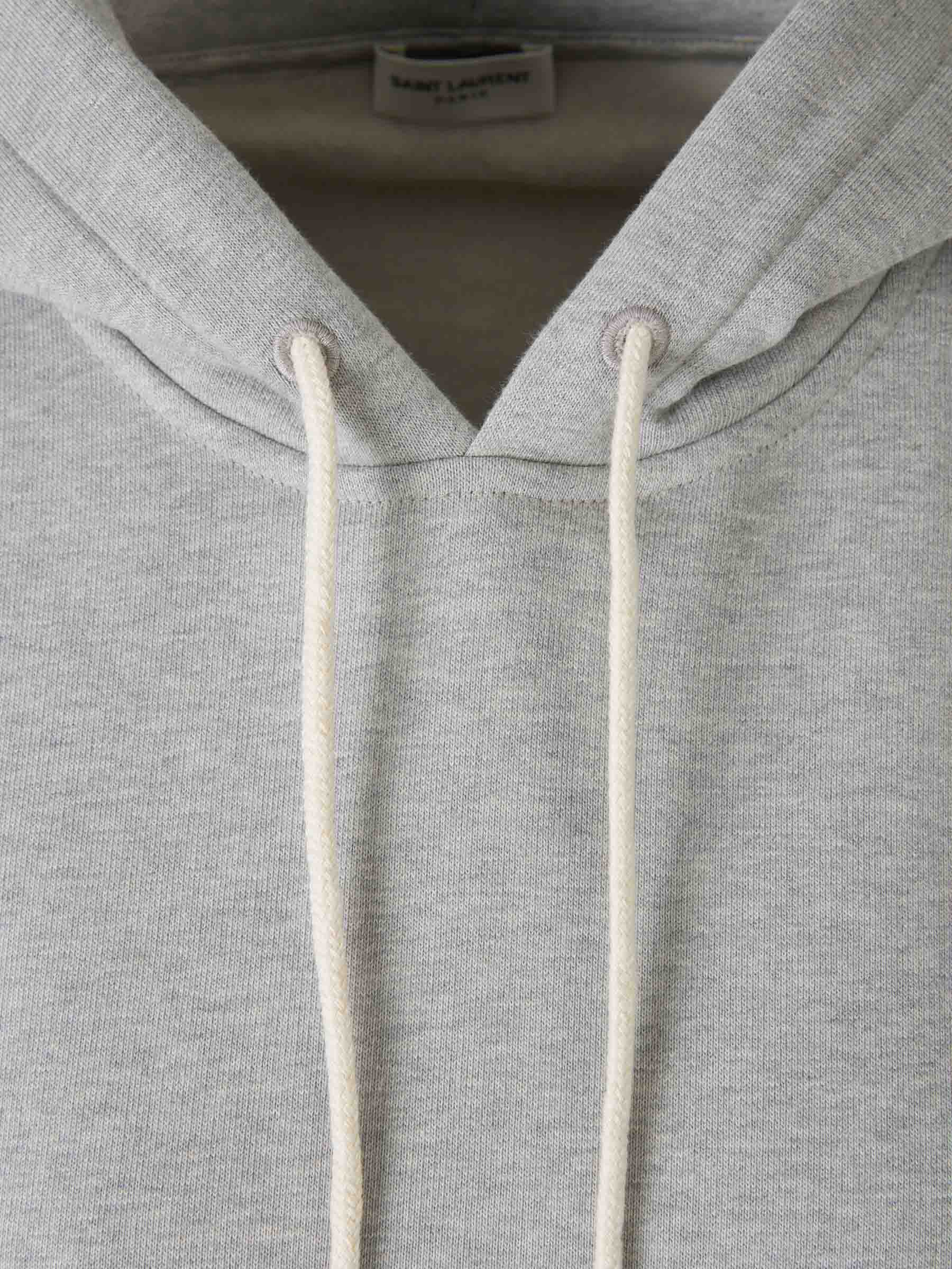 Cotton Logo Hoodie Saint laurent – Гарантія оригінальності – детальний вид