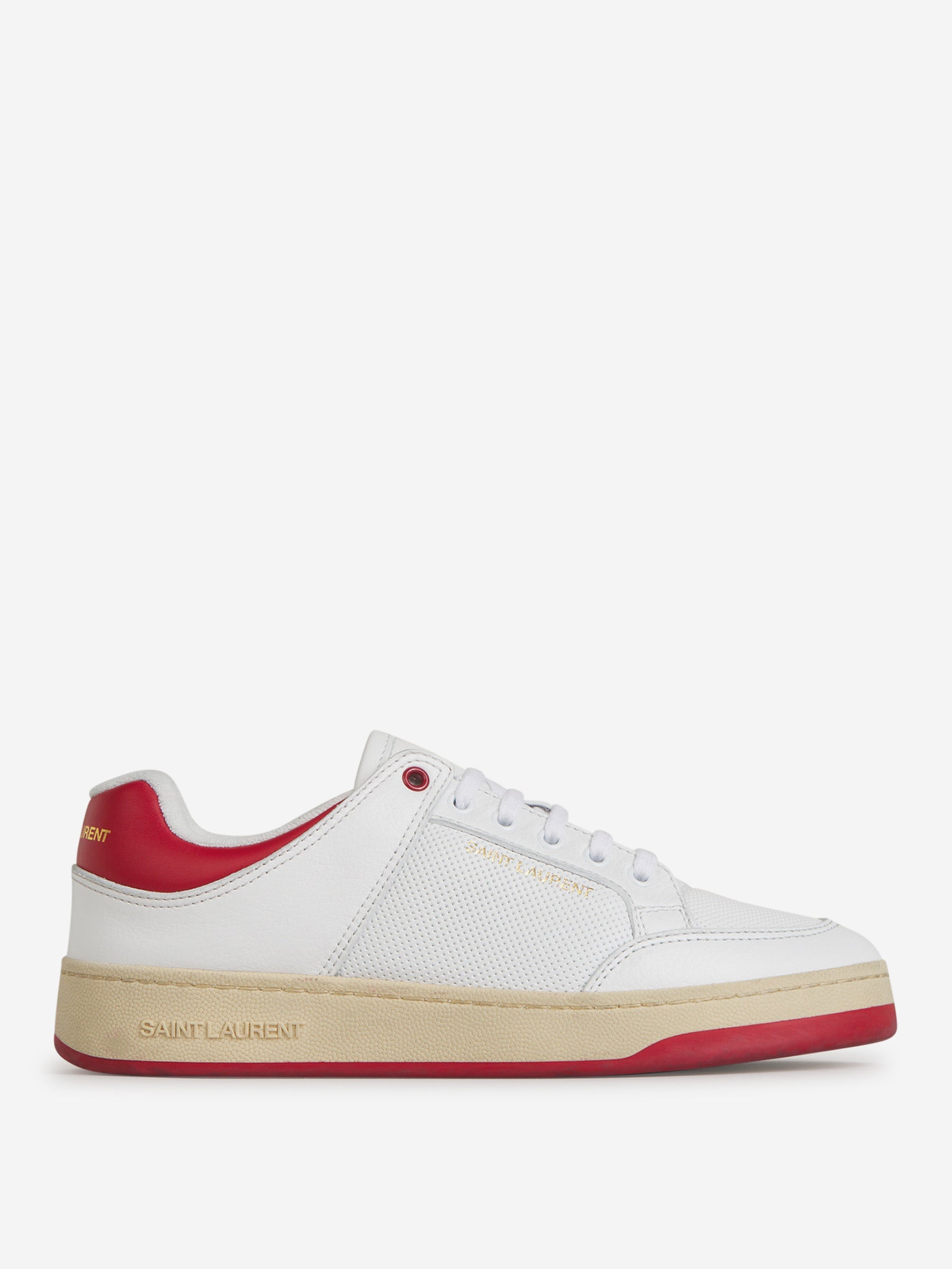 Logo Leather Sneakers Saint laurent оригінал – Купити в Україні – боковий вид