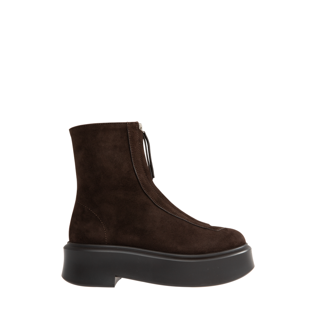 Suede Zipped Platform Boots The row – Гарантія оригінальності – боковий вид
