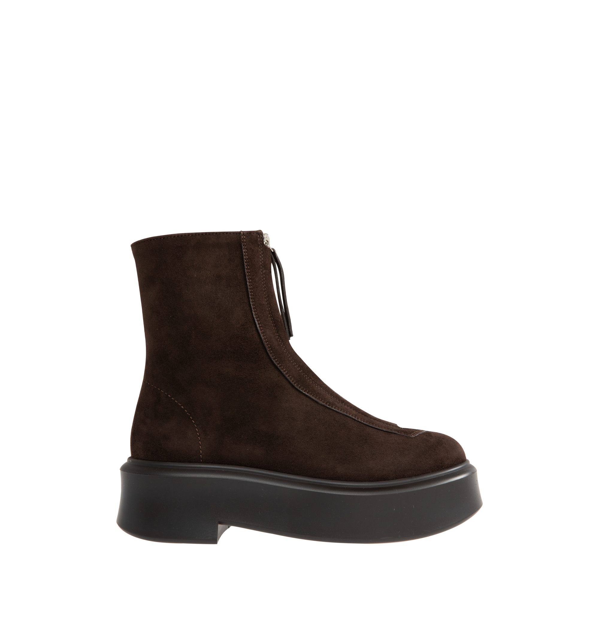 Suede Zipped Platform Boots The row – Гарантія оригінальності – боковий вид