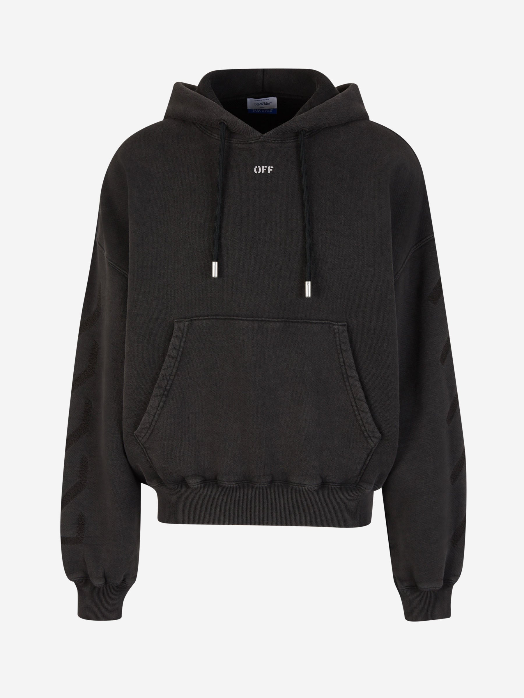 Printed Hood Sweatshirt Off-white оригінал – Купити в Україні – боковий вид