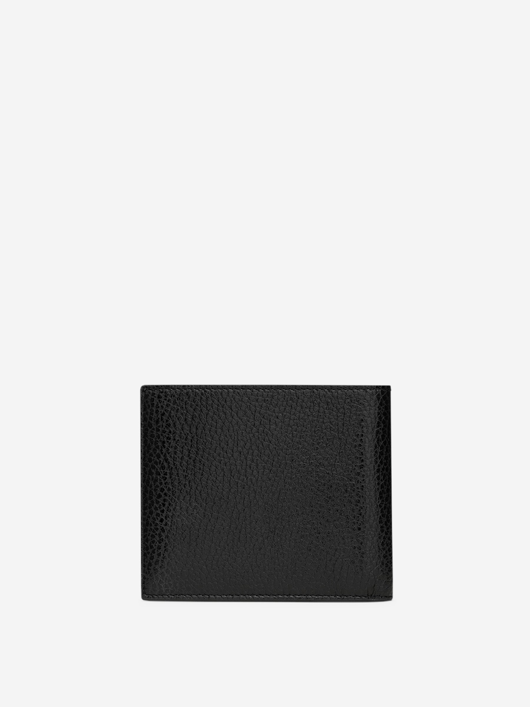 Оригінальна Logo Grained Leather Wallet Saint laurent – збільшений вид