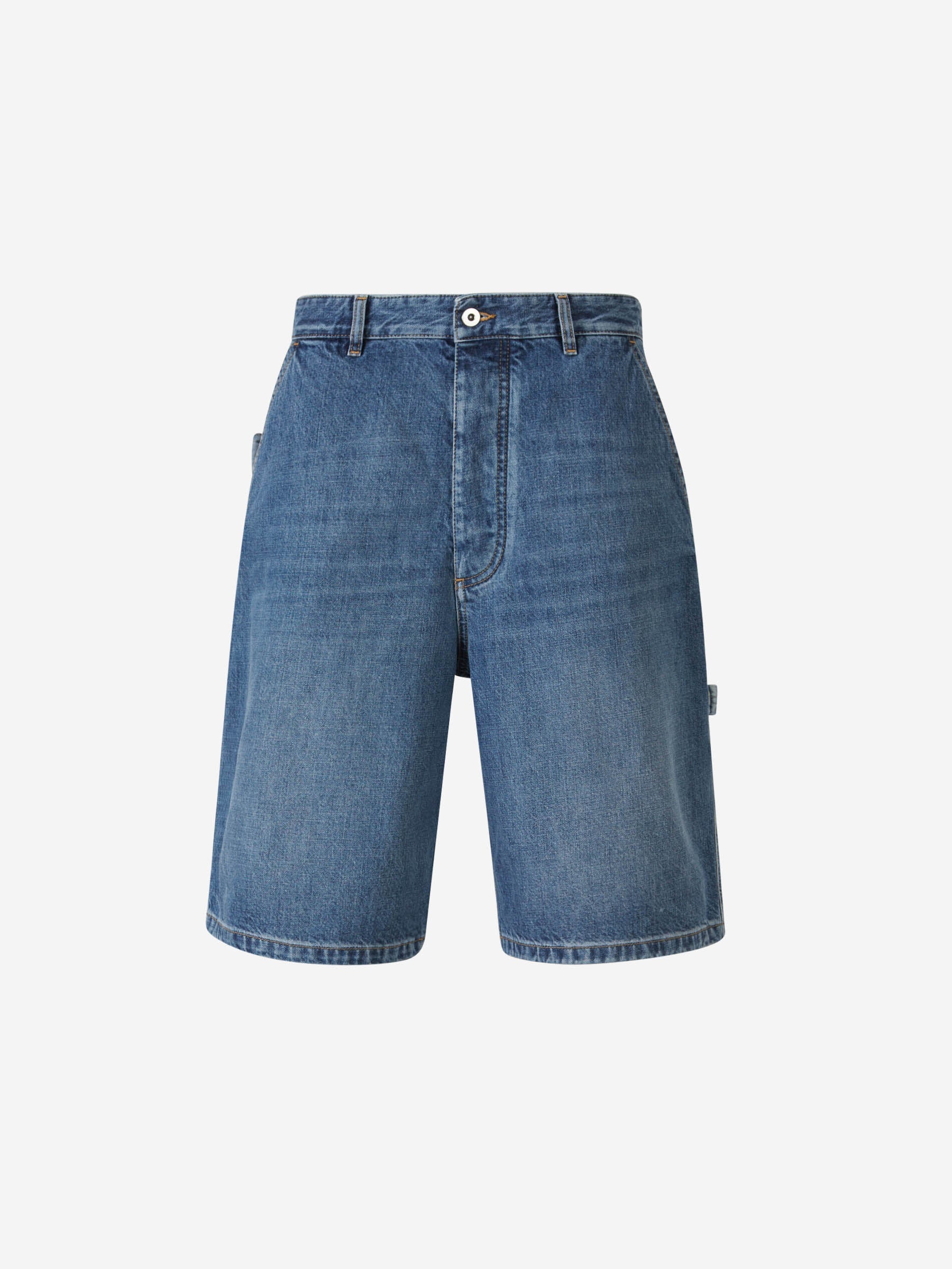 Oversize Denim Bermudas Bottega veneta – Гарантія оригінальності – боковий вид