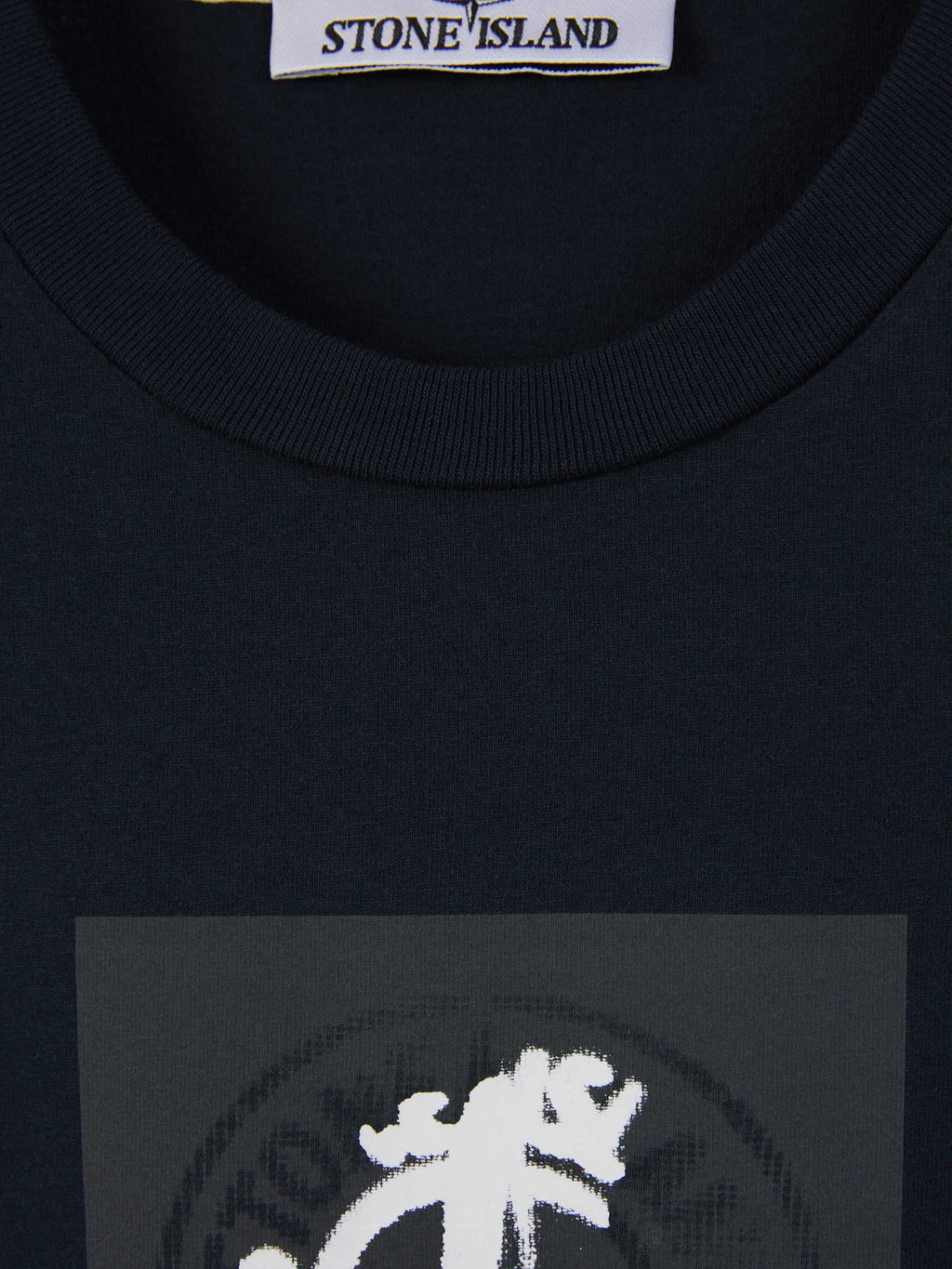 Printed Cotton T-Shirt Stone island – Гарантія оригінальності – детальний вид