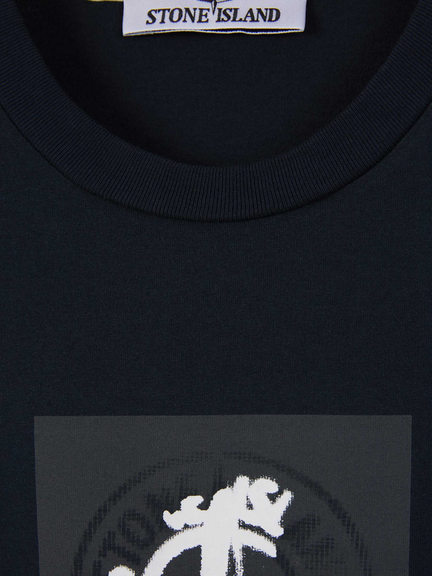 Printed Cotton T-Shirt Stone island – Гарантія оригінальності – детальний вид