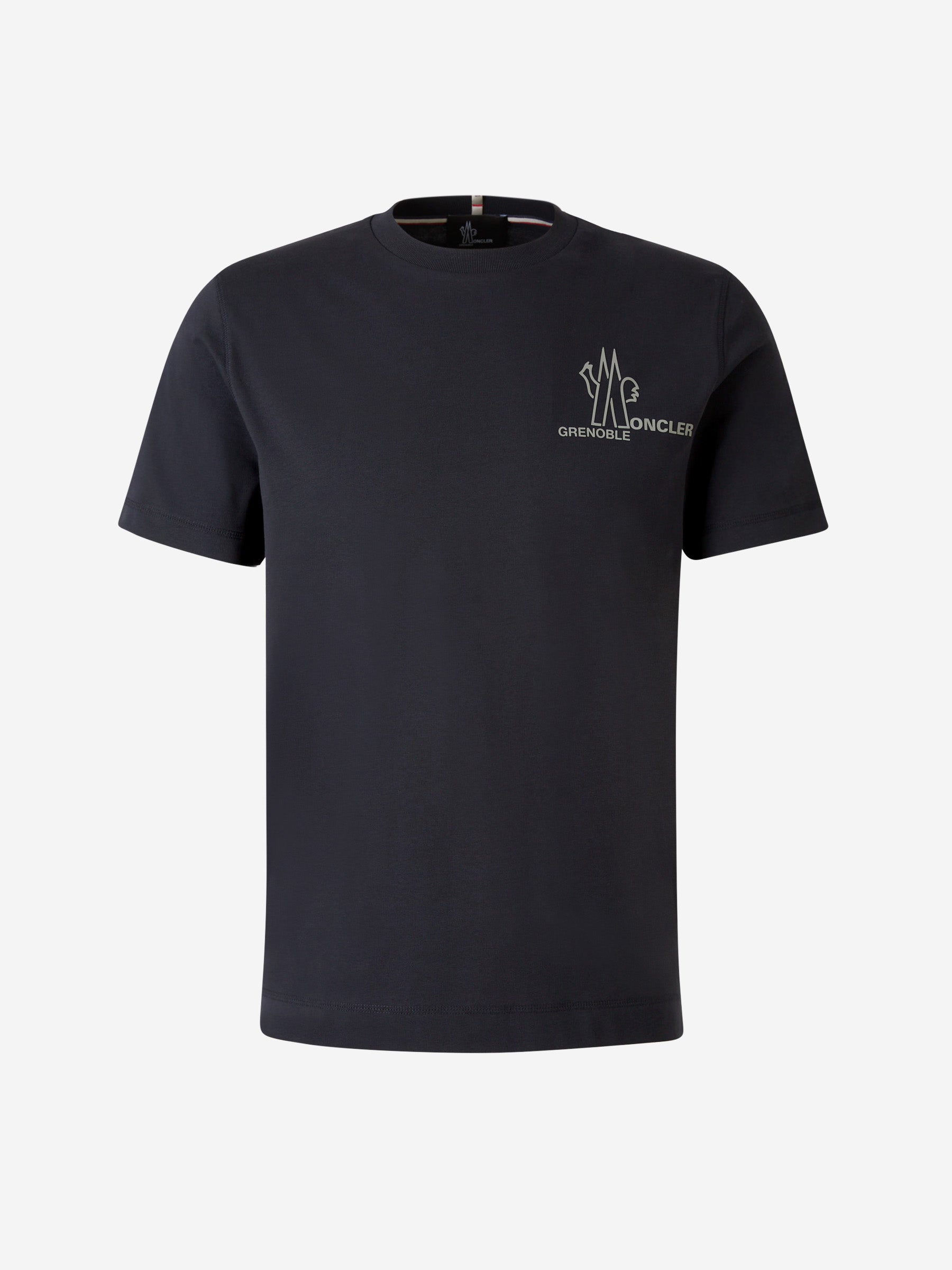 Printed Cotton T-Shirt Moncler – Гарантія оригінальності – боковий вид
