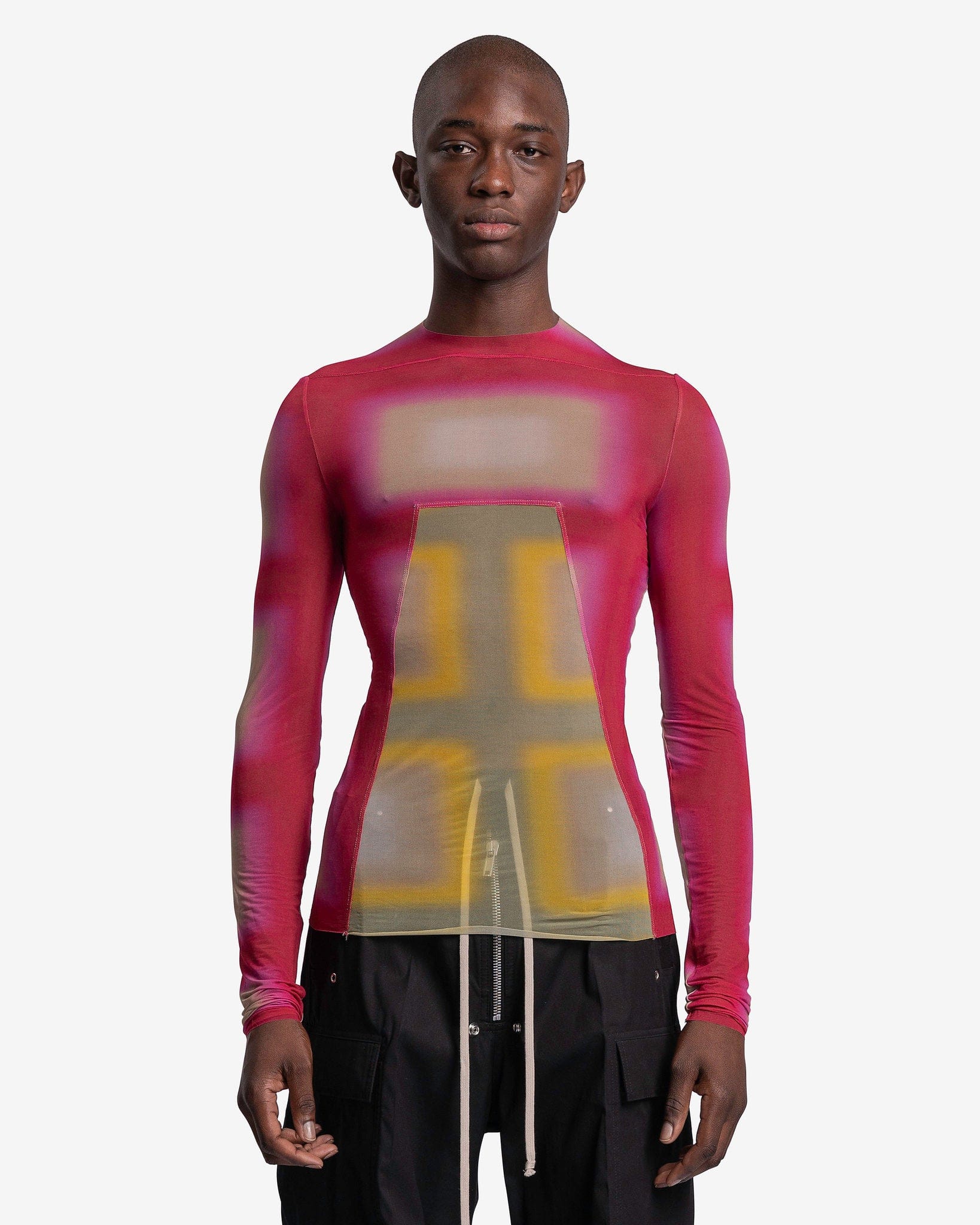 Оригінальна Edfu Top In Fuchsia Plaid Rick owens – боковий вид