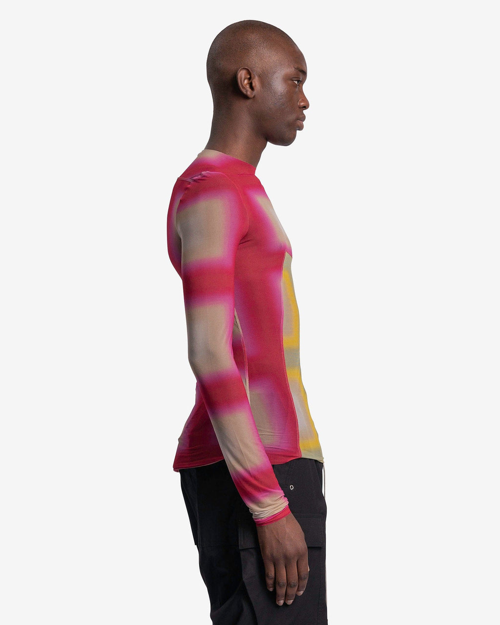 Оригінальна Edfu Top In Fuchsia Plaid Rick owens – вид ззаду