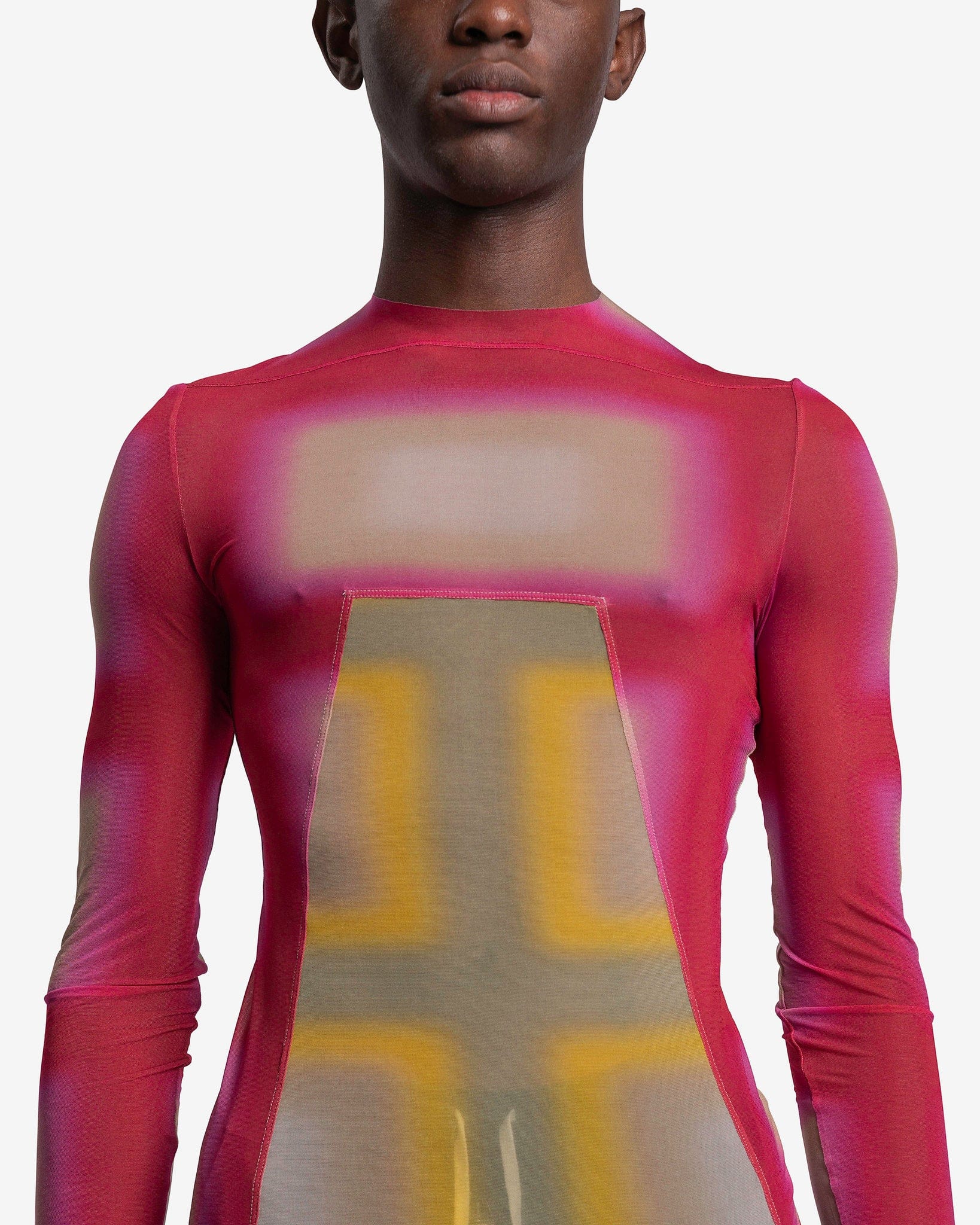 Оригінальна Edfu Top In Fuchsia Plaid Rick owens – збільшений вид