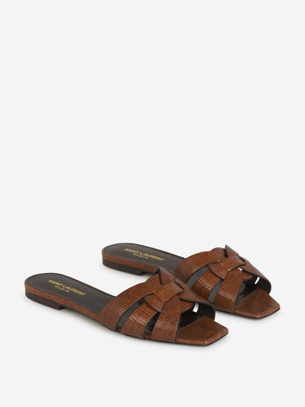 Оригінальна Tribute Leather Sandals Saint laurent – вид ззаду