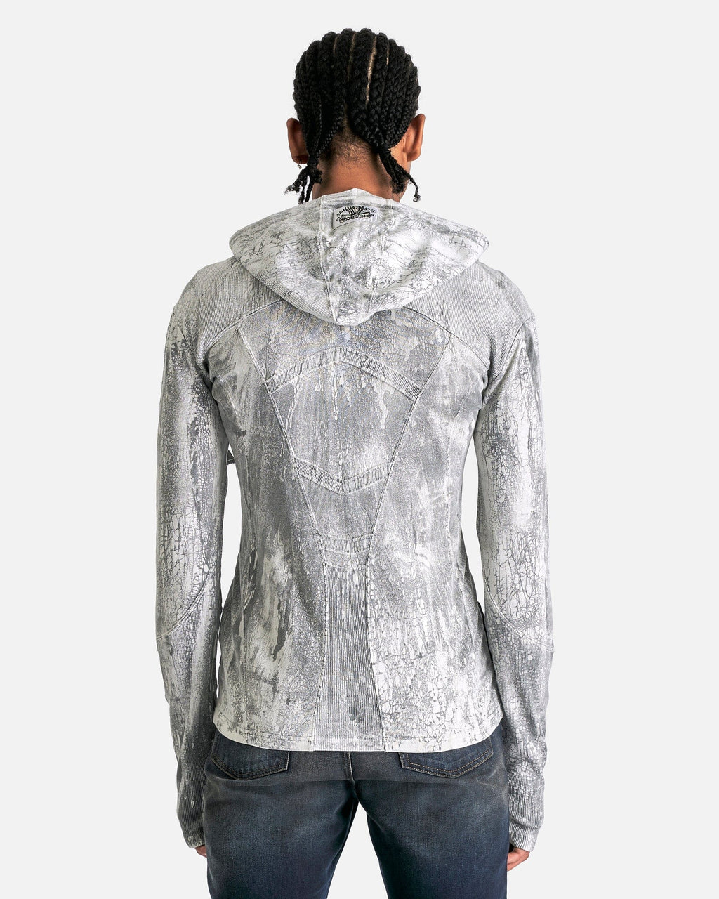 Оригінальна Elway Zip Bow Logo Sweatshirt In Faded Black Acne studios – детальний вид