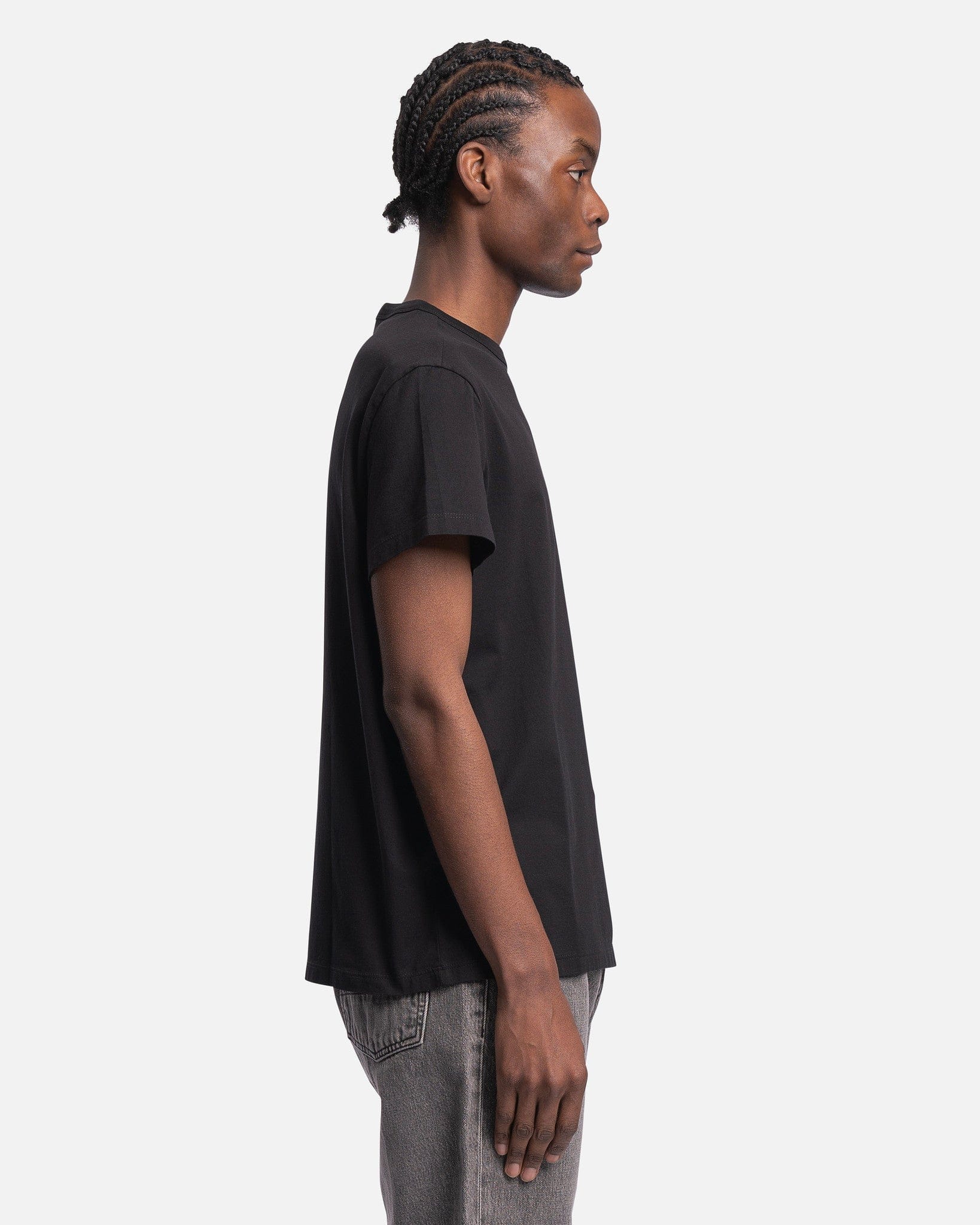 Оригінальна Embroidered Logo T-Shirt In Black Maison margiela – вид ззаду