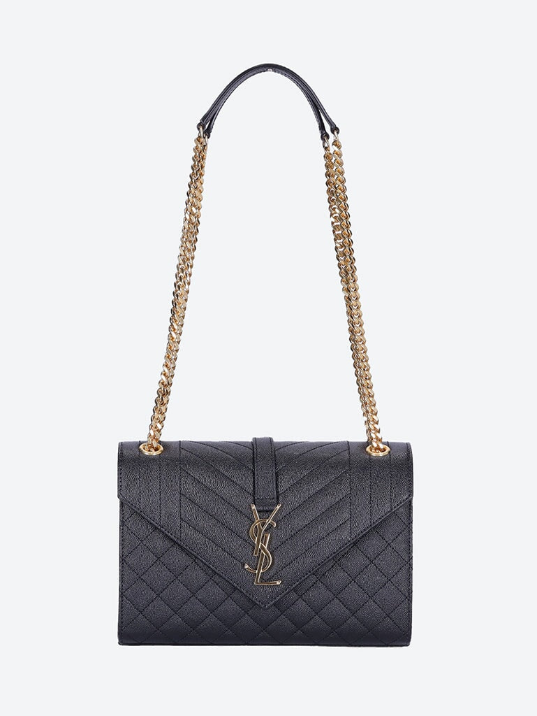 Оригінальна Envelope Medium Quilted Leather Shoulder Bag Saint laurent – боковий вид