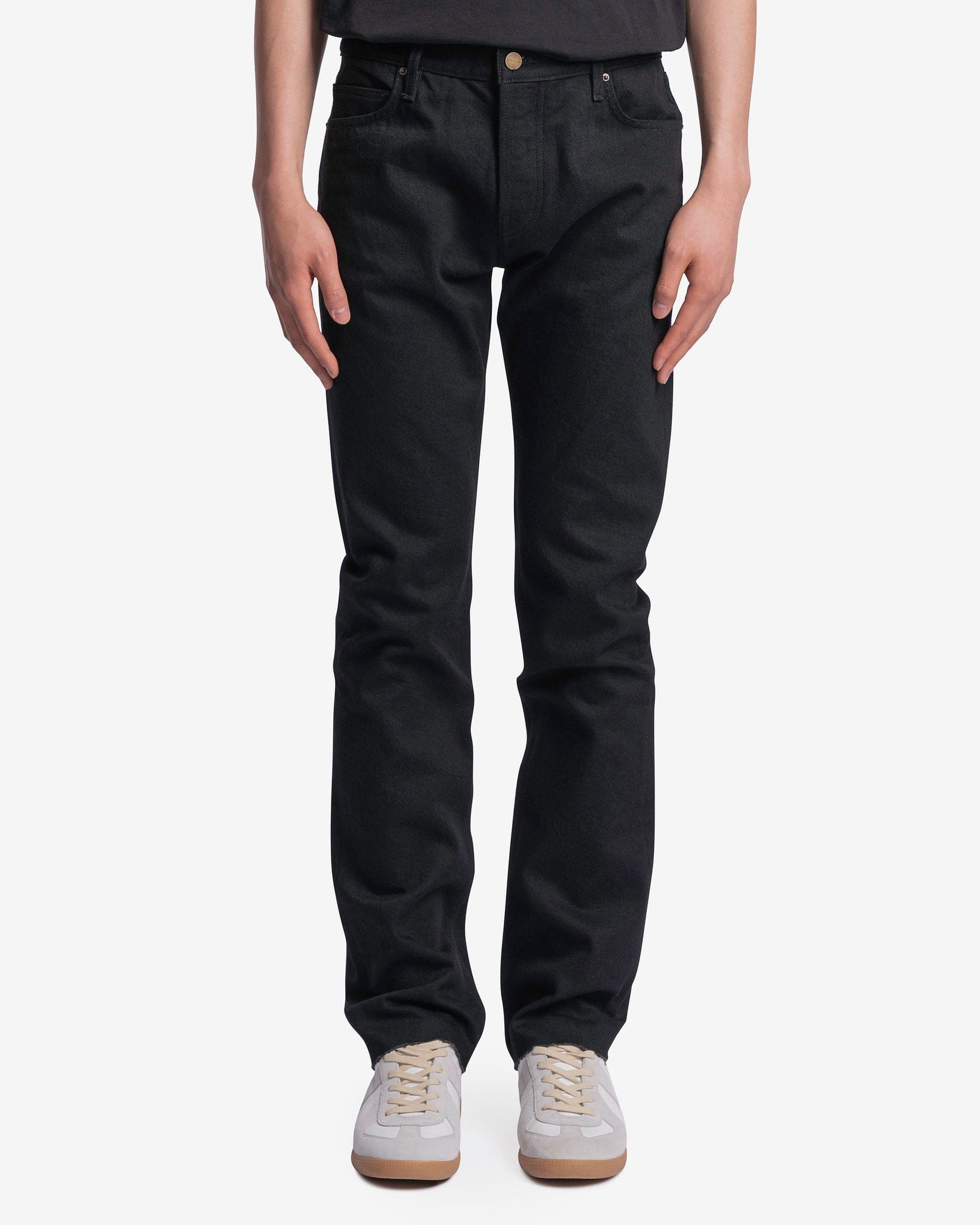 Eternal Denim 5 Pocket In 5 Year In Raw Black Fear of god – Гарантія оригінальності – боковий вид - FEAR OF GOD