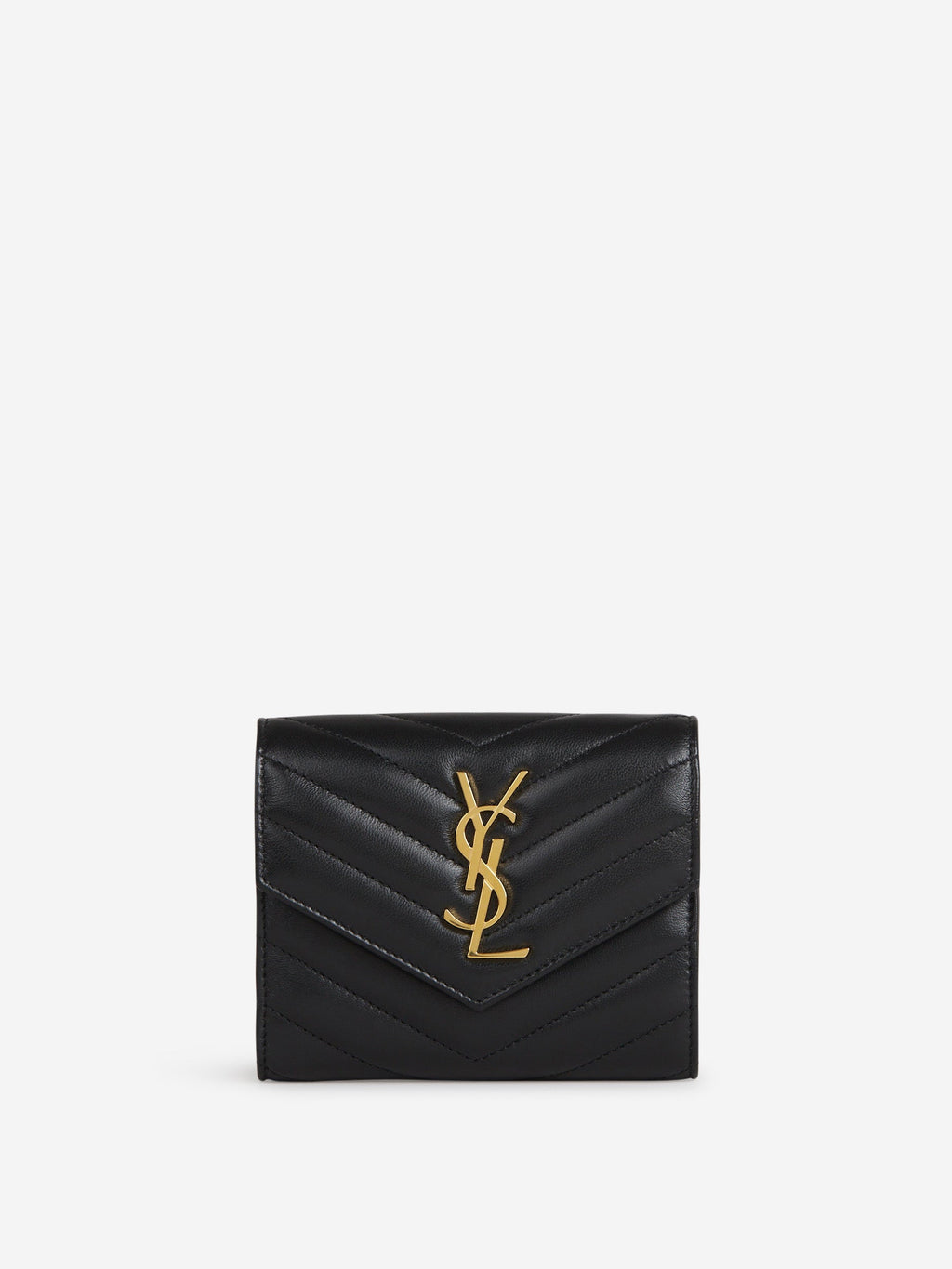 Logo Leather Wallet Saint laurent – Гарантія оригінальності – боковий вид