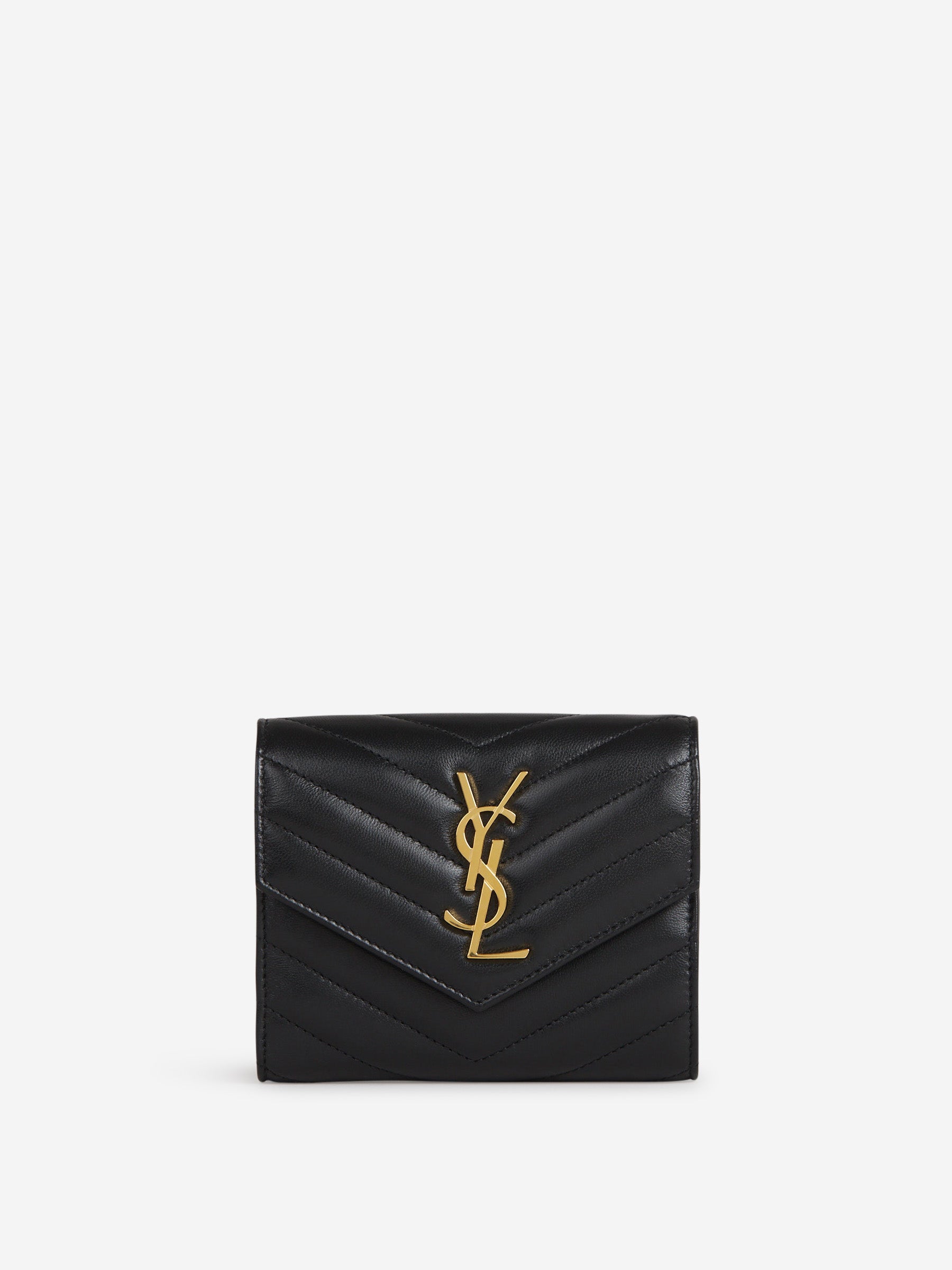Logo Leather Wallet Saint laurent – Гарантія оригінальності – боковий вид