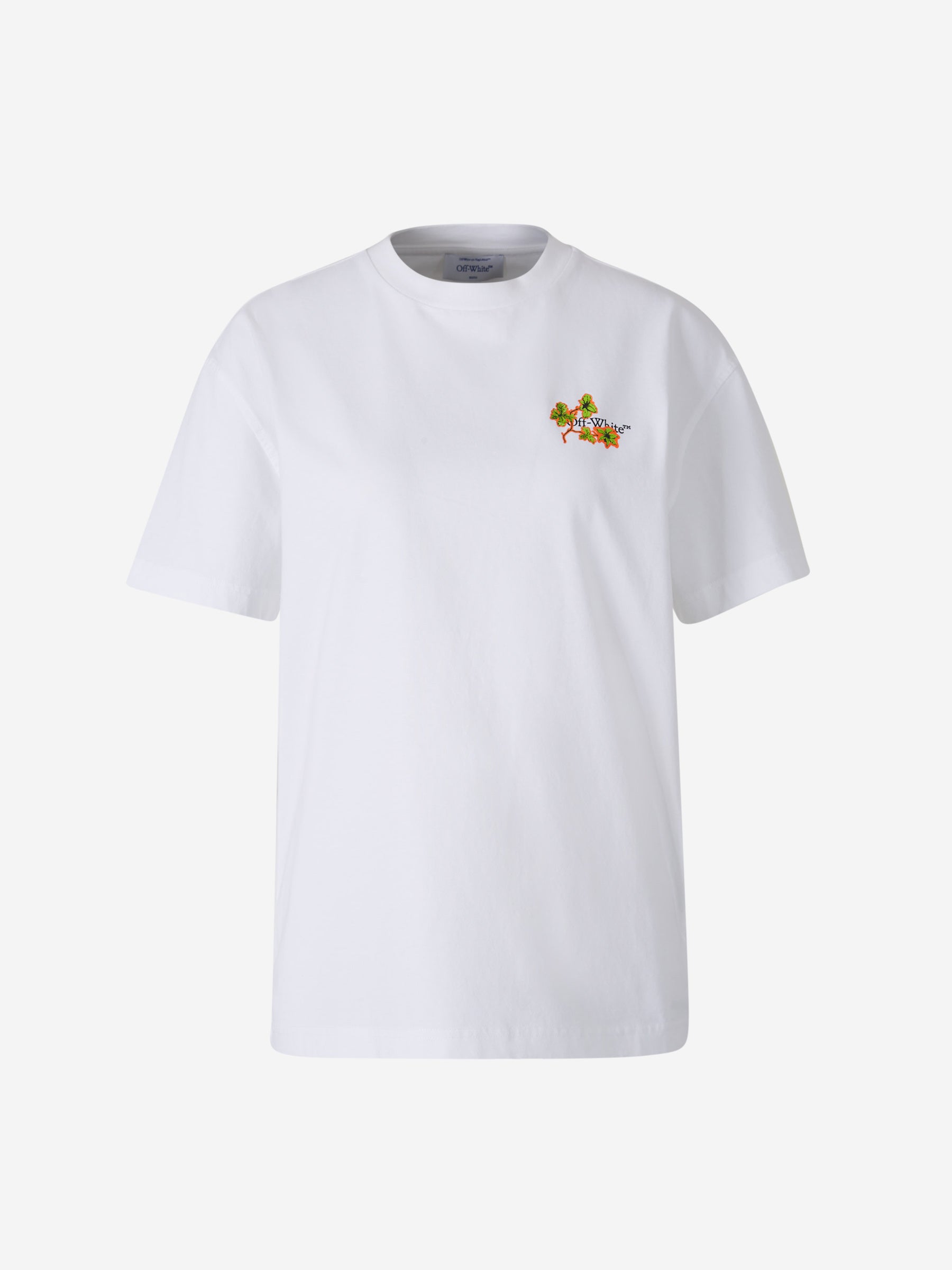 Оригінальна T-Shirt With Bouquet Logo Motif Off-white – боковий вид