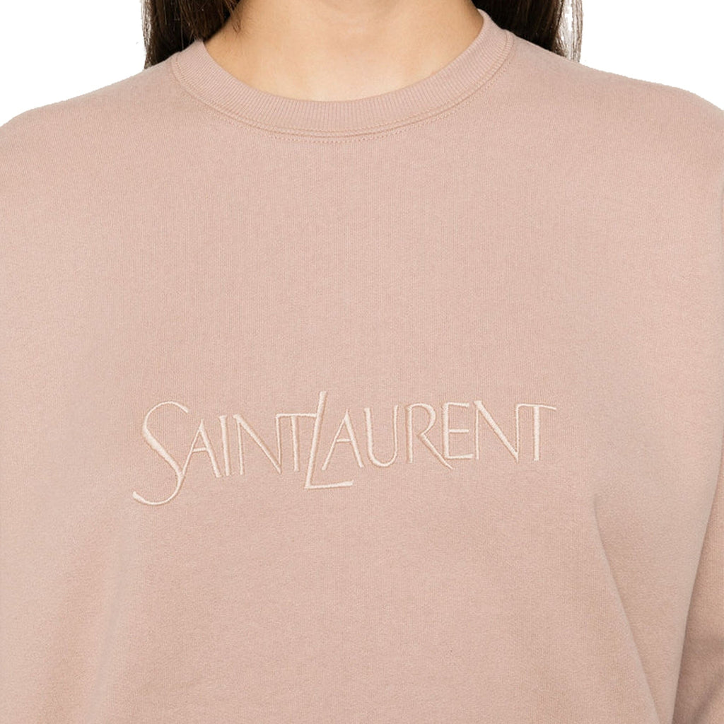 Cotton Logo Sweatshirt Saint laurent – Гарантія оригінальності – збільшений вид