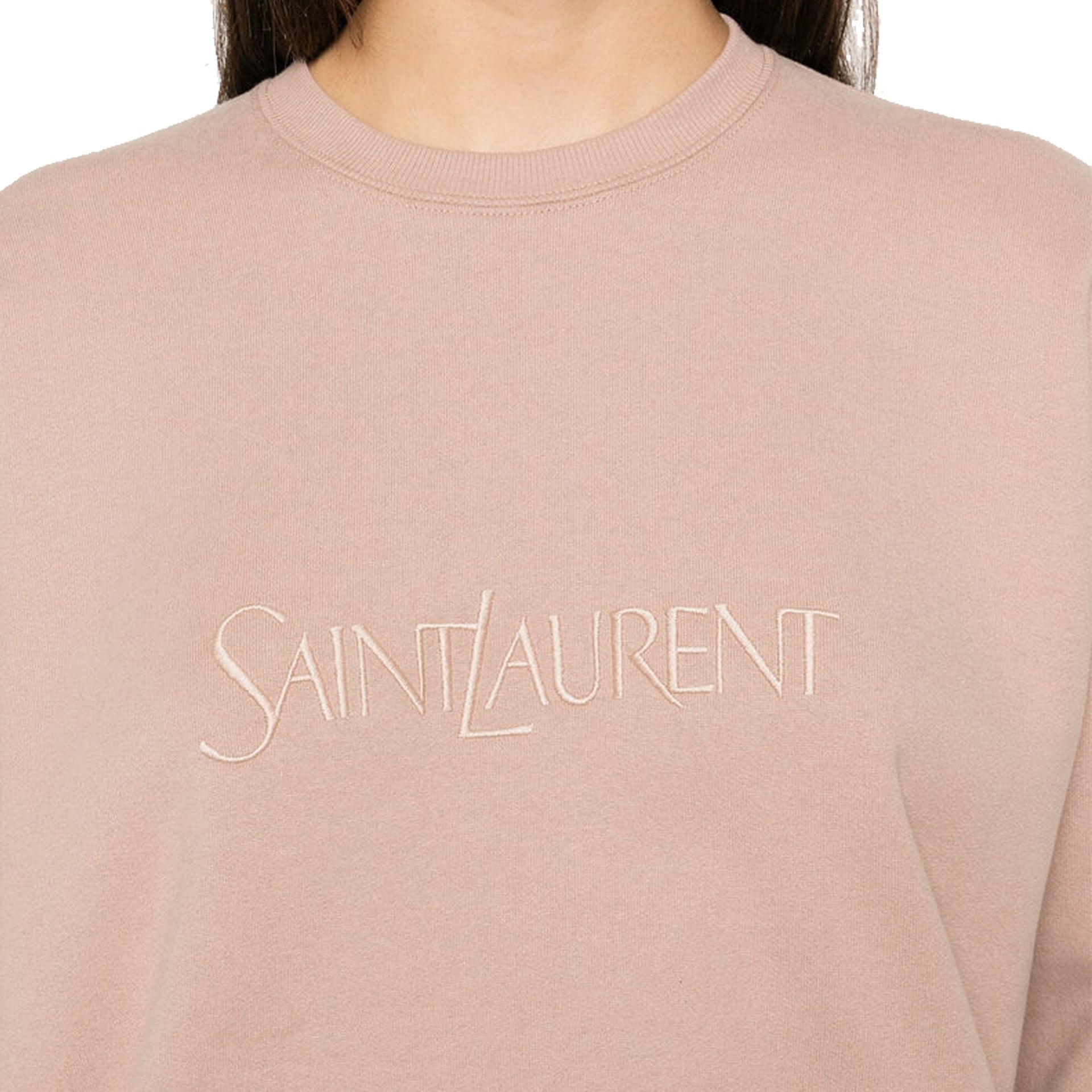 Cotton Logo Sweatshirt Saint laurent – Гарантія оригінальності – збільшений вид
