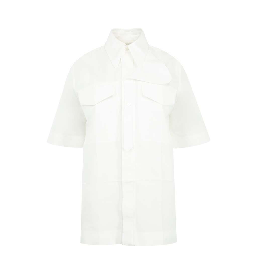 Compact Cotton Toile Shirt Bottega veneta оригінал – Купити в Україні – боковий вид