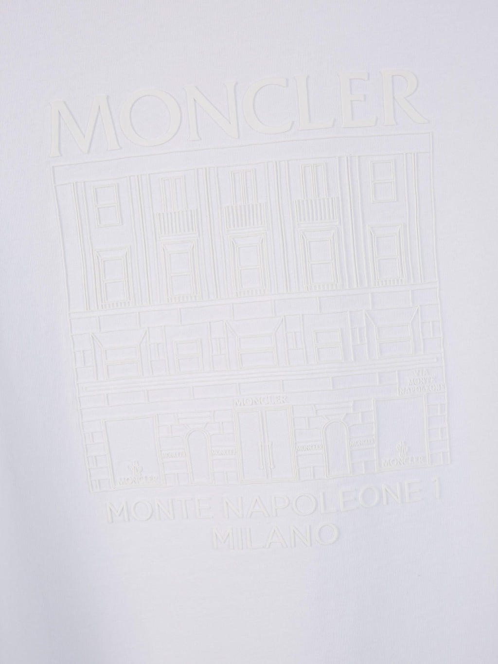 Printed Cotton T-Shirt Moncler – Гарантія оригінальності – збільшений вид