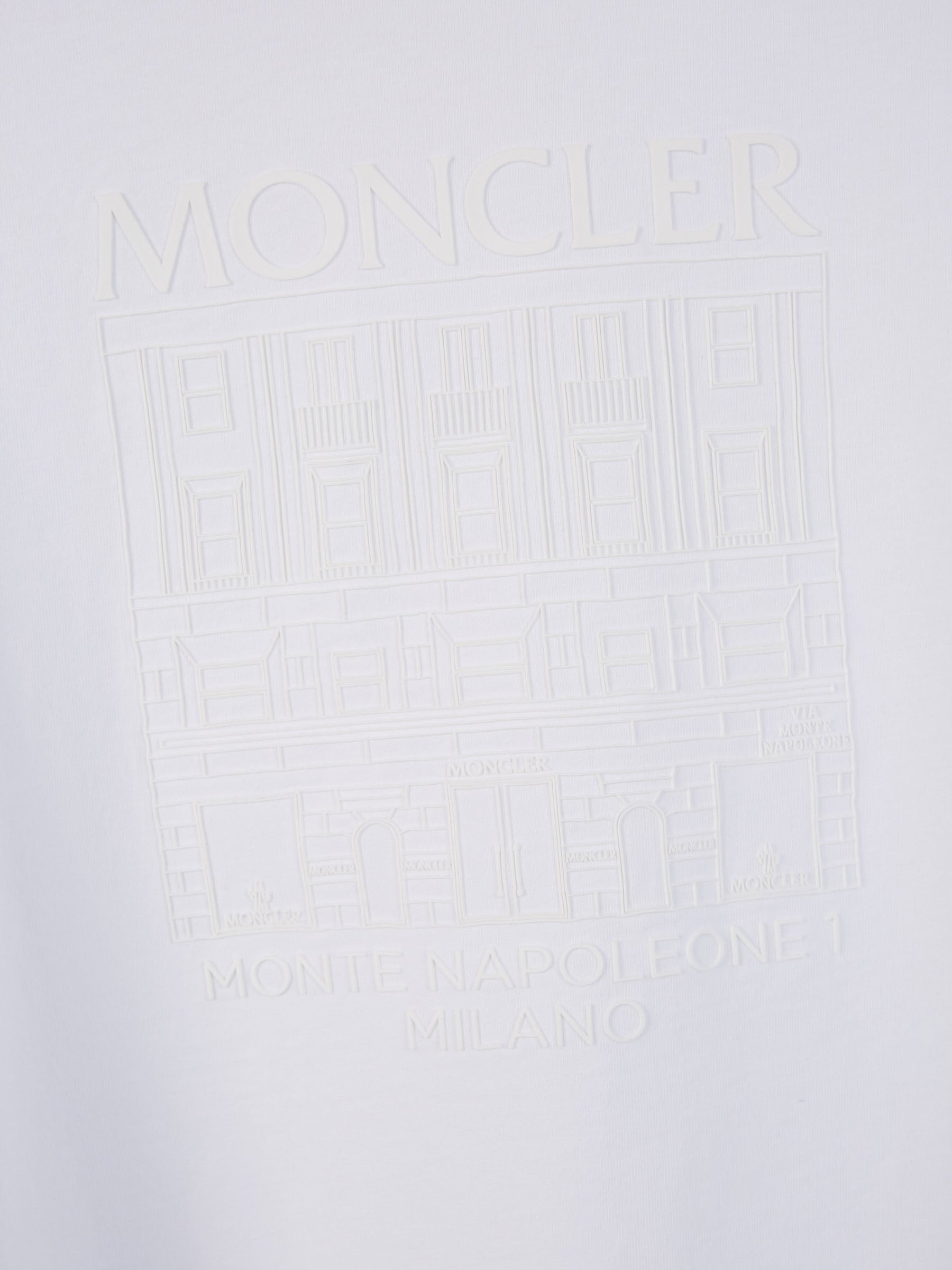 Printed Cotton T-Shirt Moncler – Гарантія оригінальності – збільшений вид