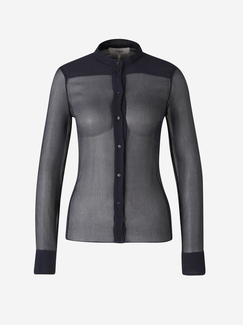 Semi-Transparent Silk Blouse Chloe оригінал – Купити в Україні – вид ззаду