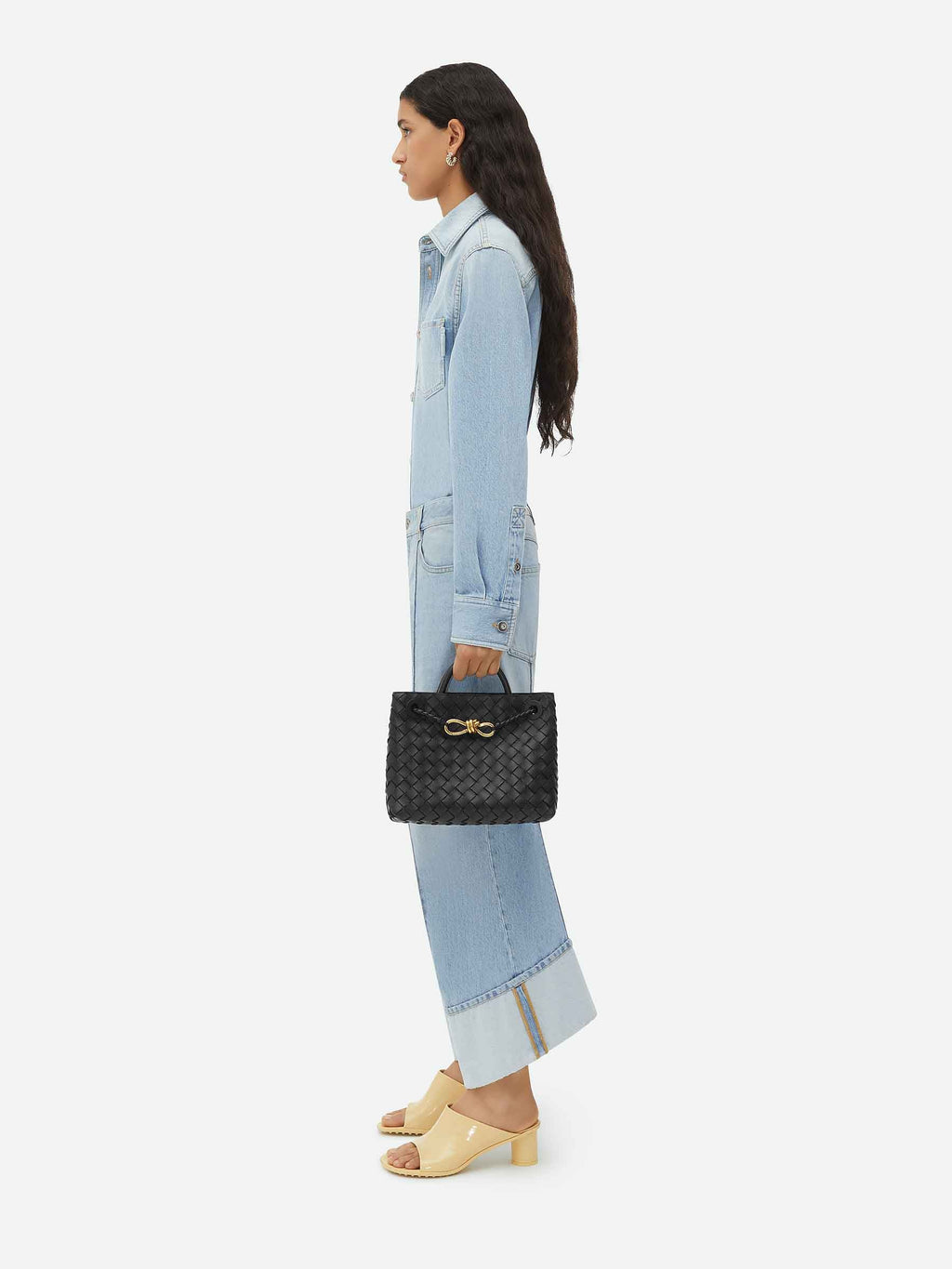Оригінальна Andiamo Small Shoulder Bag Bottega veneta – вид ззаду