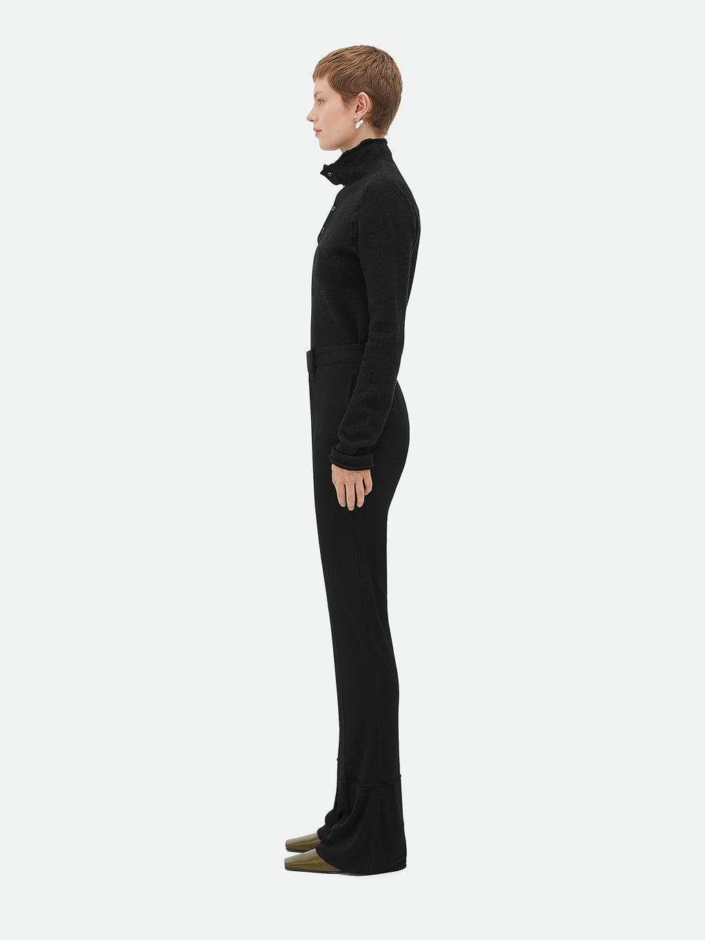 Viscose Flared Trousers Bottega veneta оригінал – Купити в Україні – вид ззаду