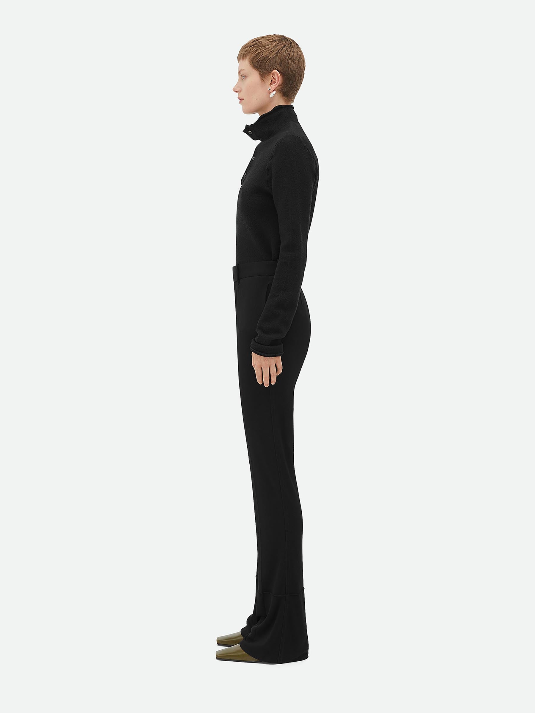 Viscose Flared Trousers Bottega veneta оригінал – Купити в Україні – вид ззаду