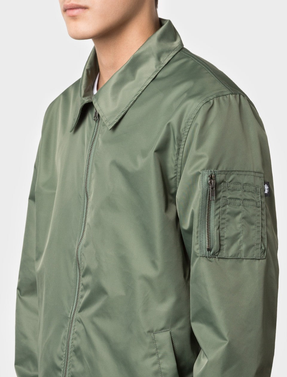 Flight Satin Coach Jacket Mens Jacket Stussy – Гарантія оригінальності – детальний вид