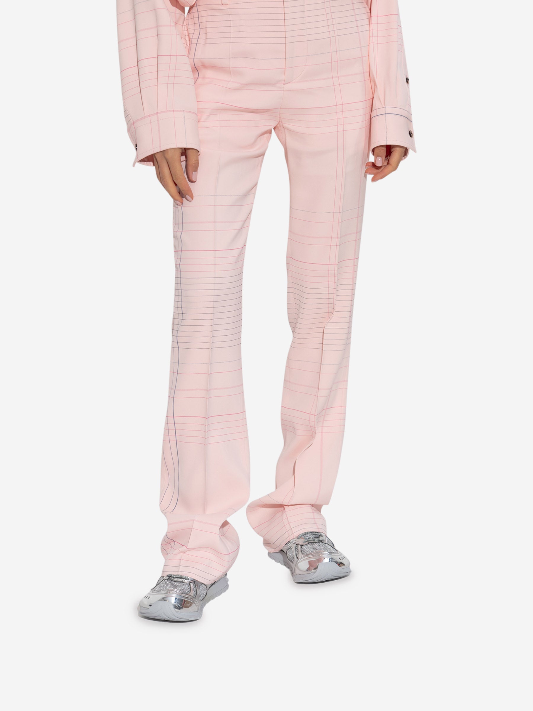 Checkered Pattern Trousers Bottega veneta оригінал – Купити в Україні – вид ззаду