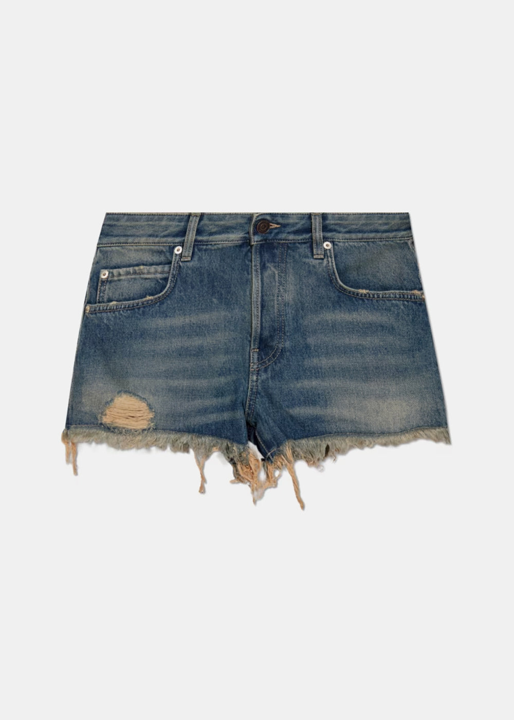 Blue Mini Denim Shorts Balenciaga – Гарантія оригінальності – боковий вид
