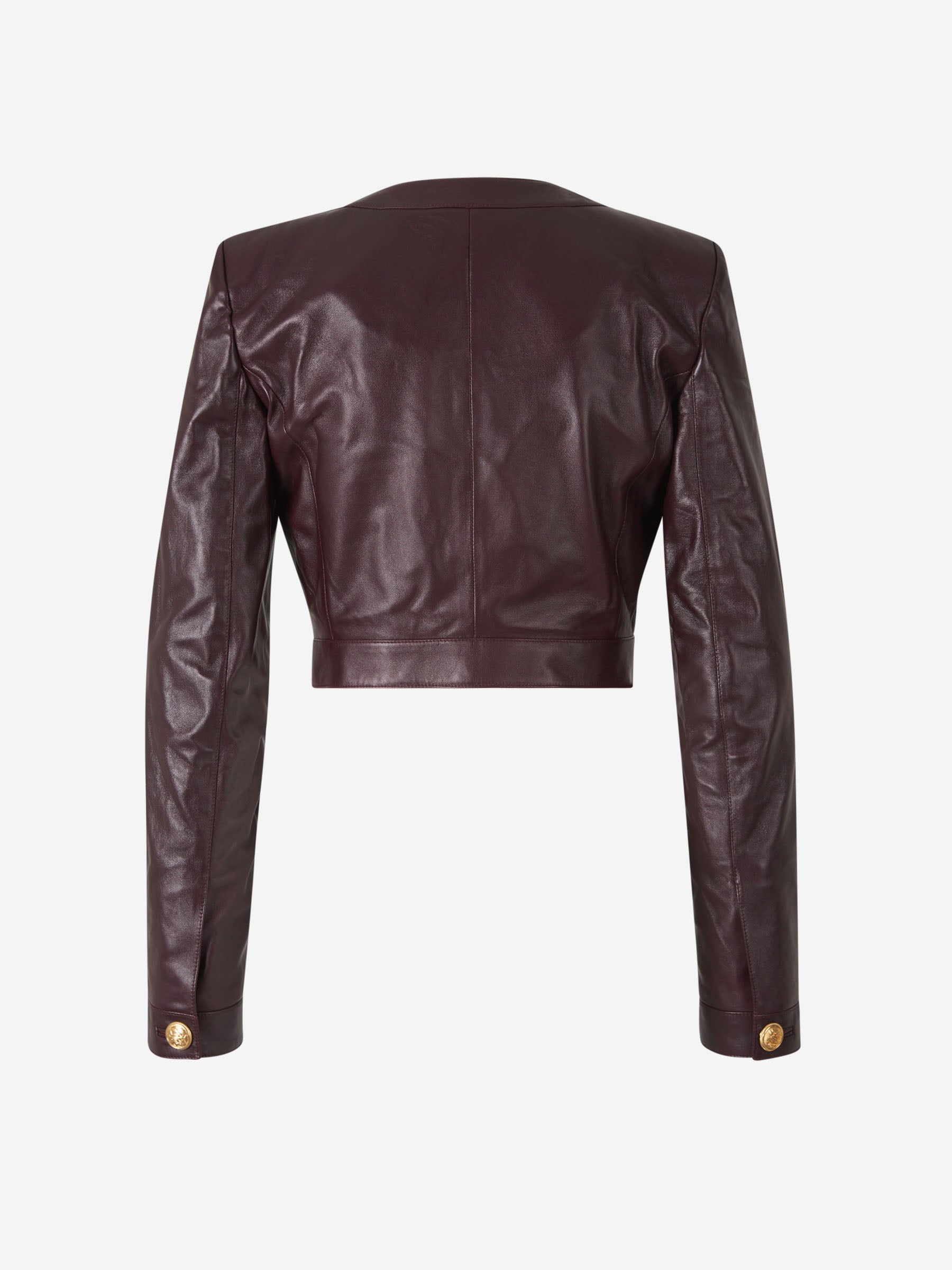 Оригінальна Cropped Leather Jacket Chloe – вид ззаду