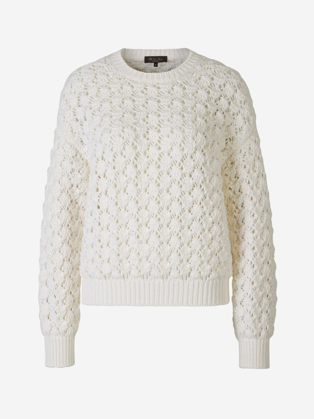 Cotton Crochet Sweater Loro piana – Гарантія оригінальності – боковий вид