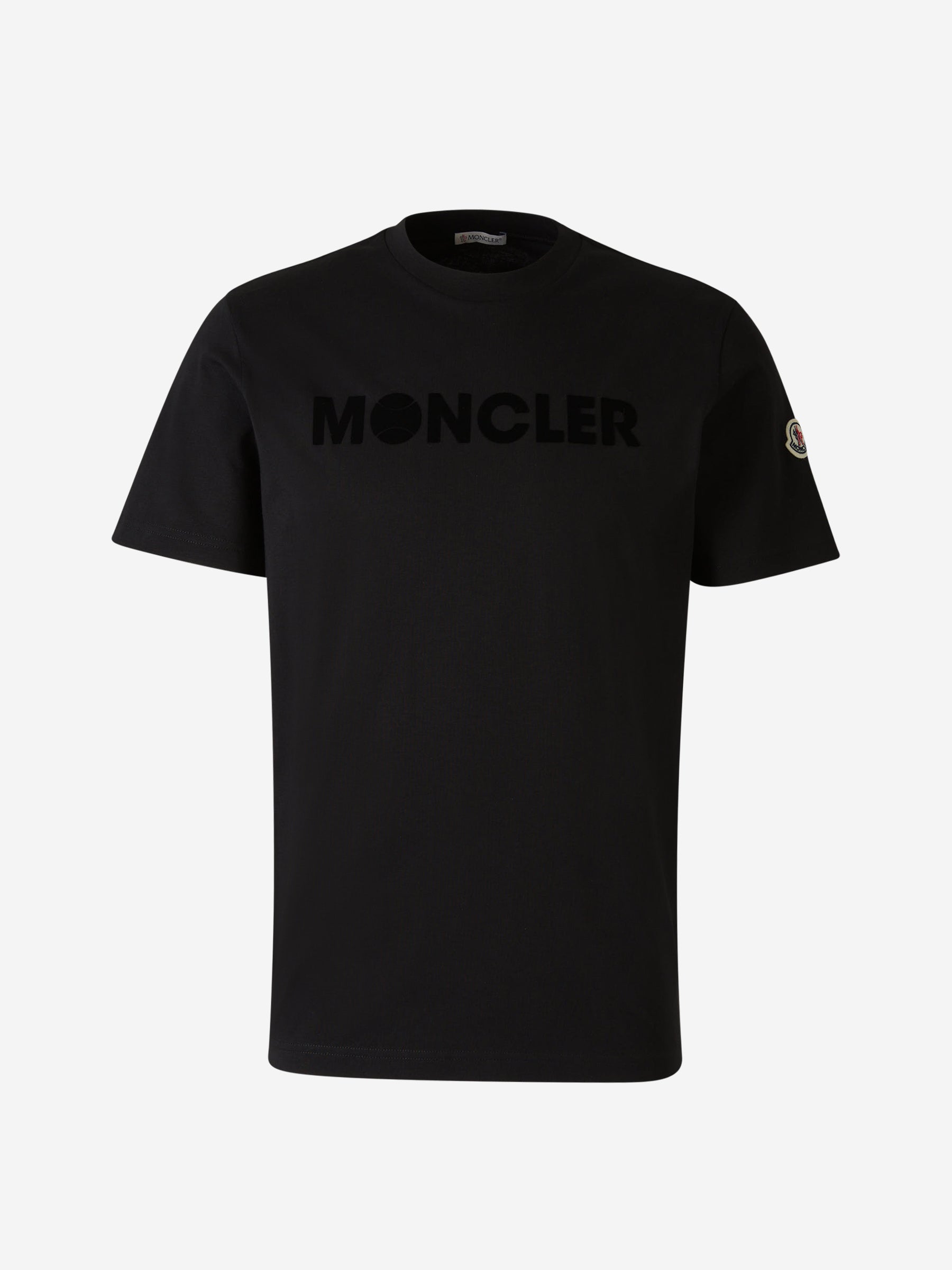 Printed Cotton T-Shirt Moncler – Гарантія оригінальності – боковий вид