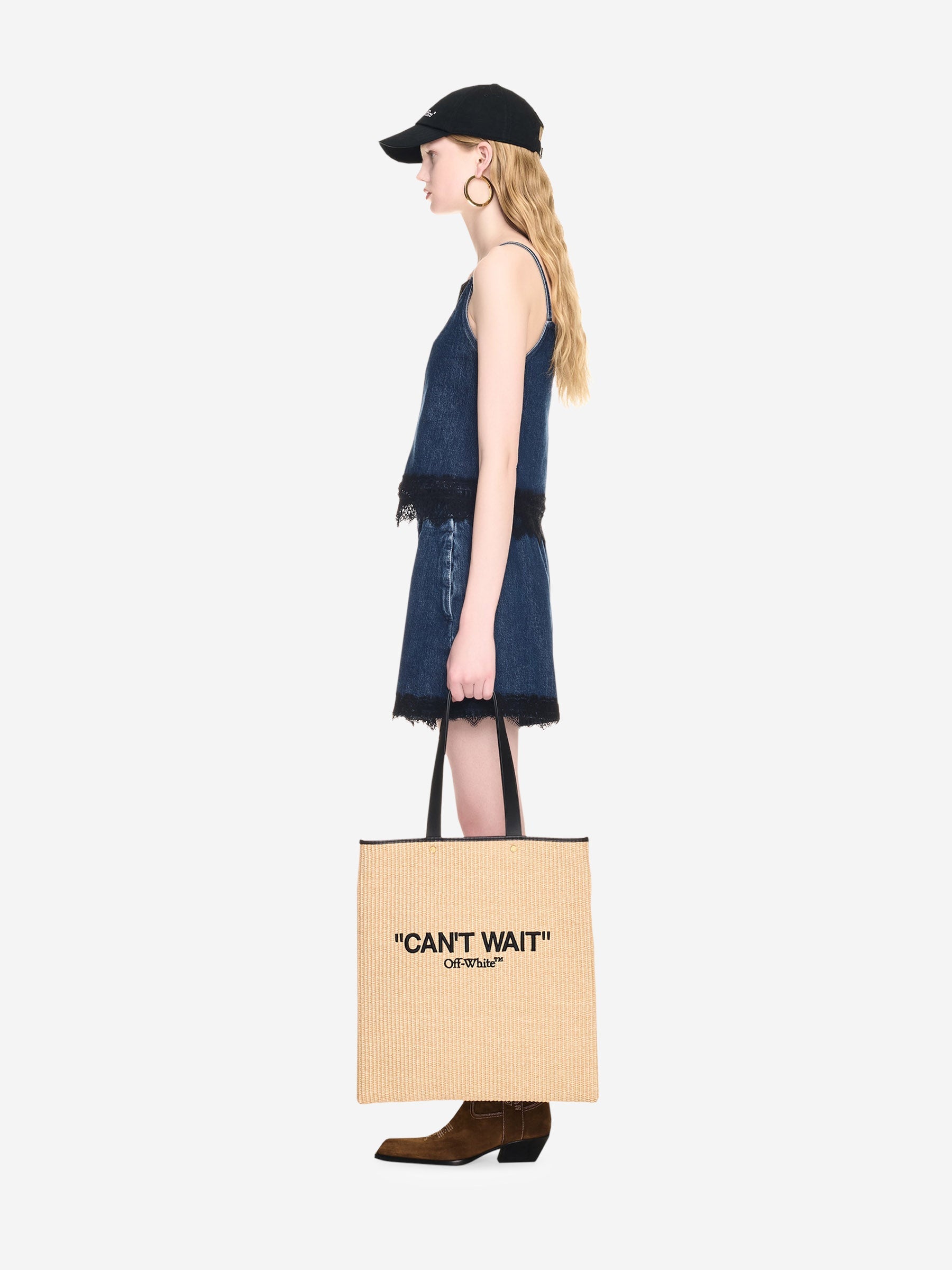 Bolso Hombro Cant Wait Off-white оригінал – Купити в Україні – вид ззаду