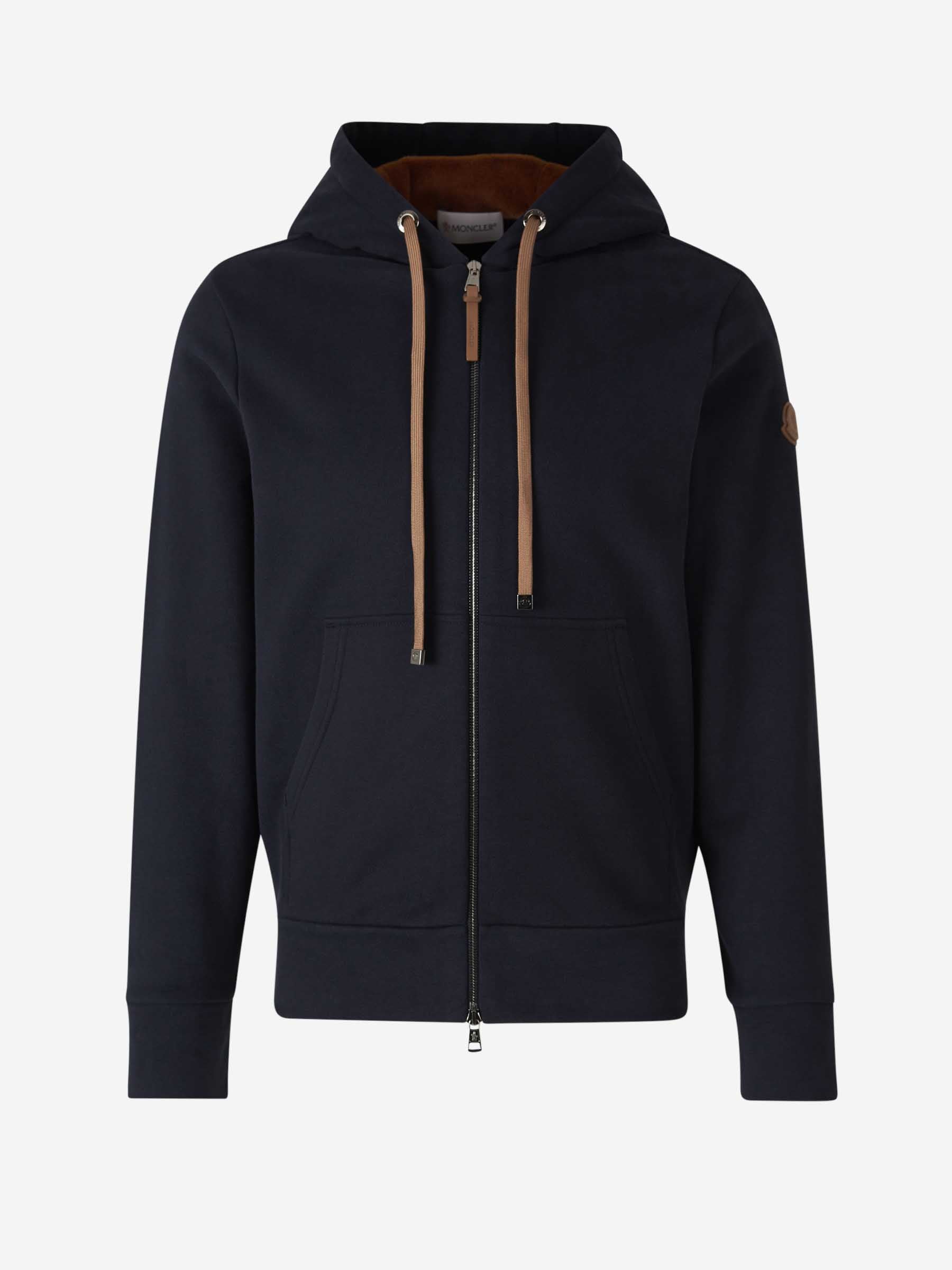 Оригінальна Cotton Fleece Sweatshirt Moncler – боковий вид - MONCLER