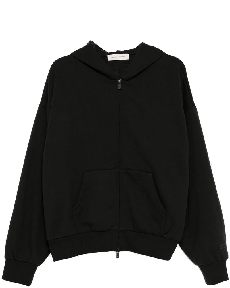Jet Black Classic Fit Fleece Zip Up Hoodie Fear of god – Гарантія оригінальності