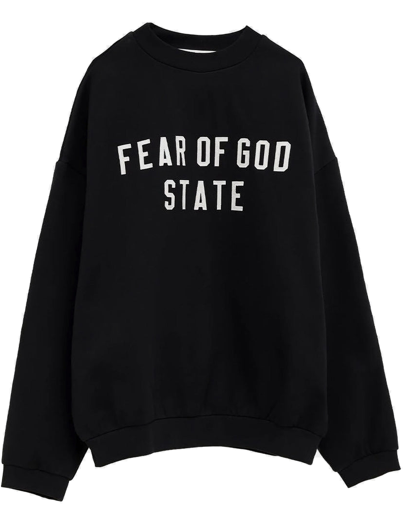 Jet Black 90s Fit Fleece Crewneck Fear of god оригінал – Купити в Україні