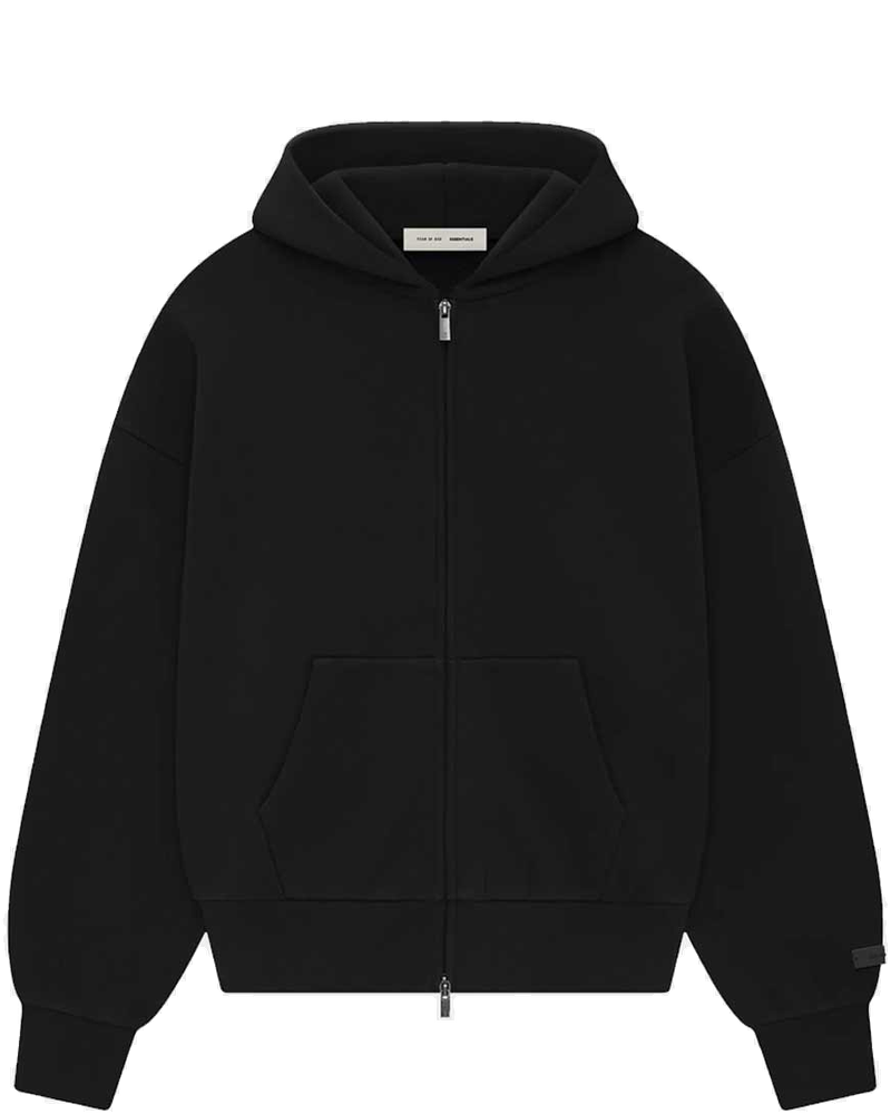 Оригінальна Jet Black Classic Fit Fleece Zip-Up Hoodie Fear of god