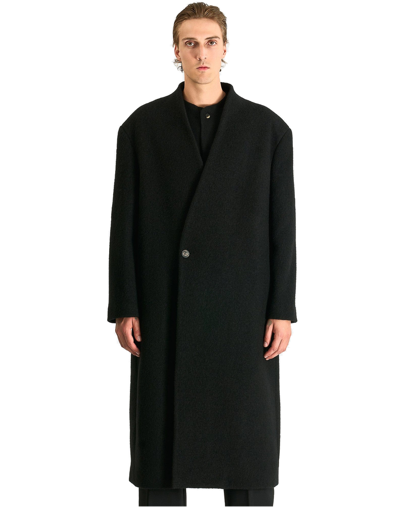 Lapelless Relaxed Coat In Black Fear of god – Гарантія оригінальності