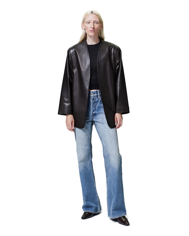 Womens Leather Collarless Jacket Fear of god оригінал – Купити в Україні