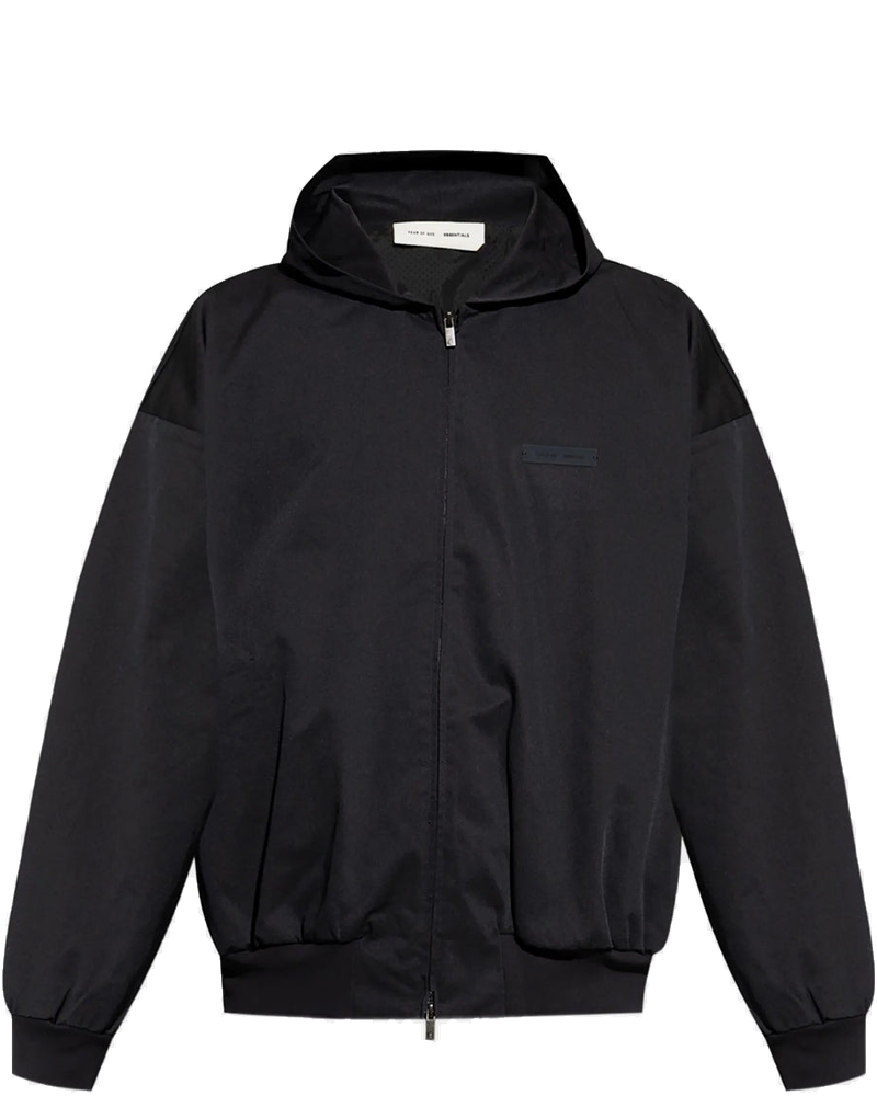 Оригінальна Jet Black Poly Twill Hooded Bomber Fear of god