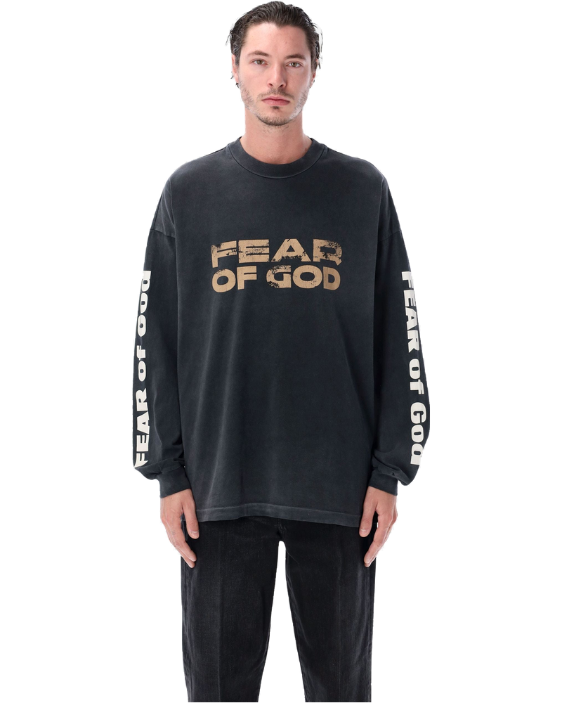 Relaxed Long Sleeve Cotton T Shirt Fear of god оригінал – Купити в Україні