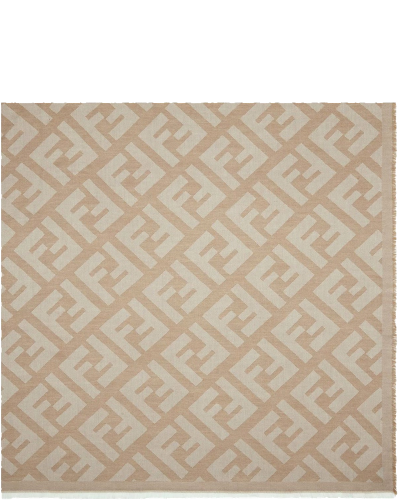Оригінальна Ff Shawl In Beige Wool And Cashmere Fendi