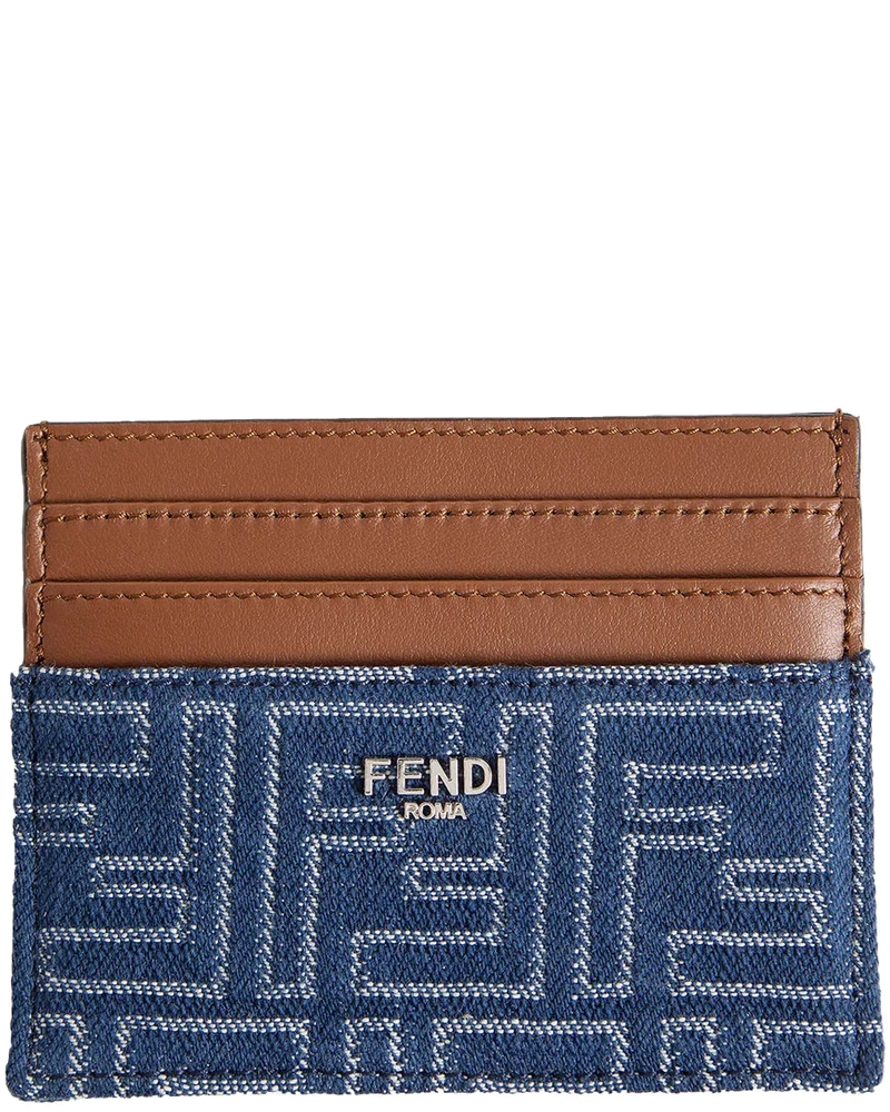 Оригінальна Ff Denim And Leather Cardholder Fendi