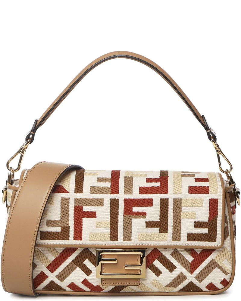 Оригінальна Borsa Baguette In Canvas Ff Jacquard Fendi