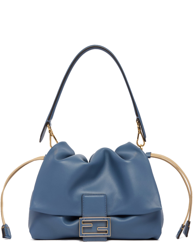 Blue Medium Mamma Baguette Bag Fendi – Гарантія оригінальності